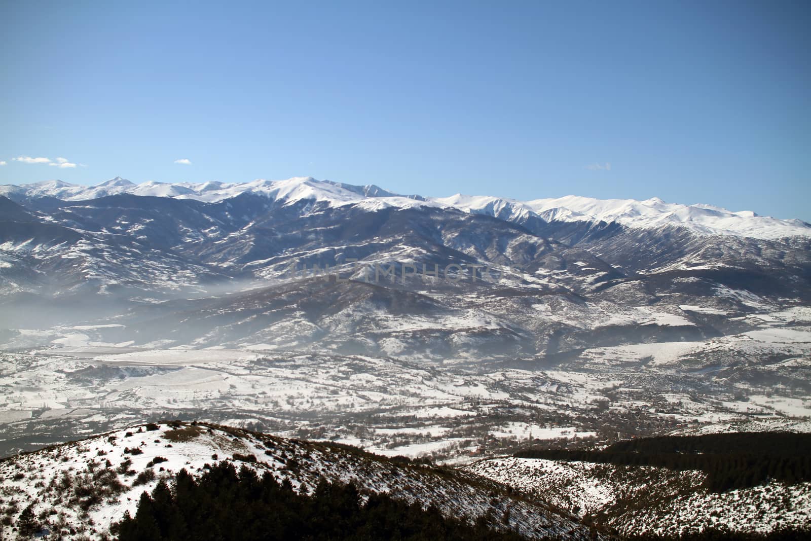 panorama shot of snow capped mountain, landscape