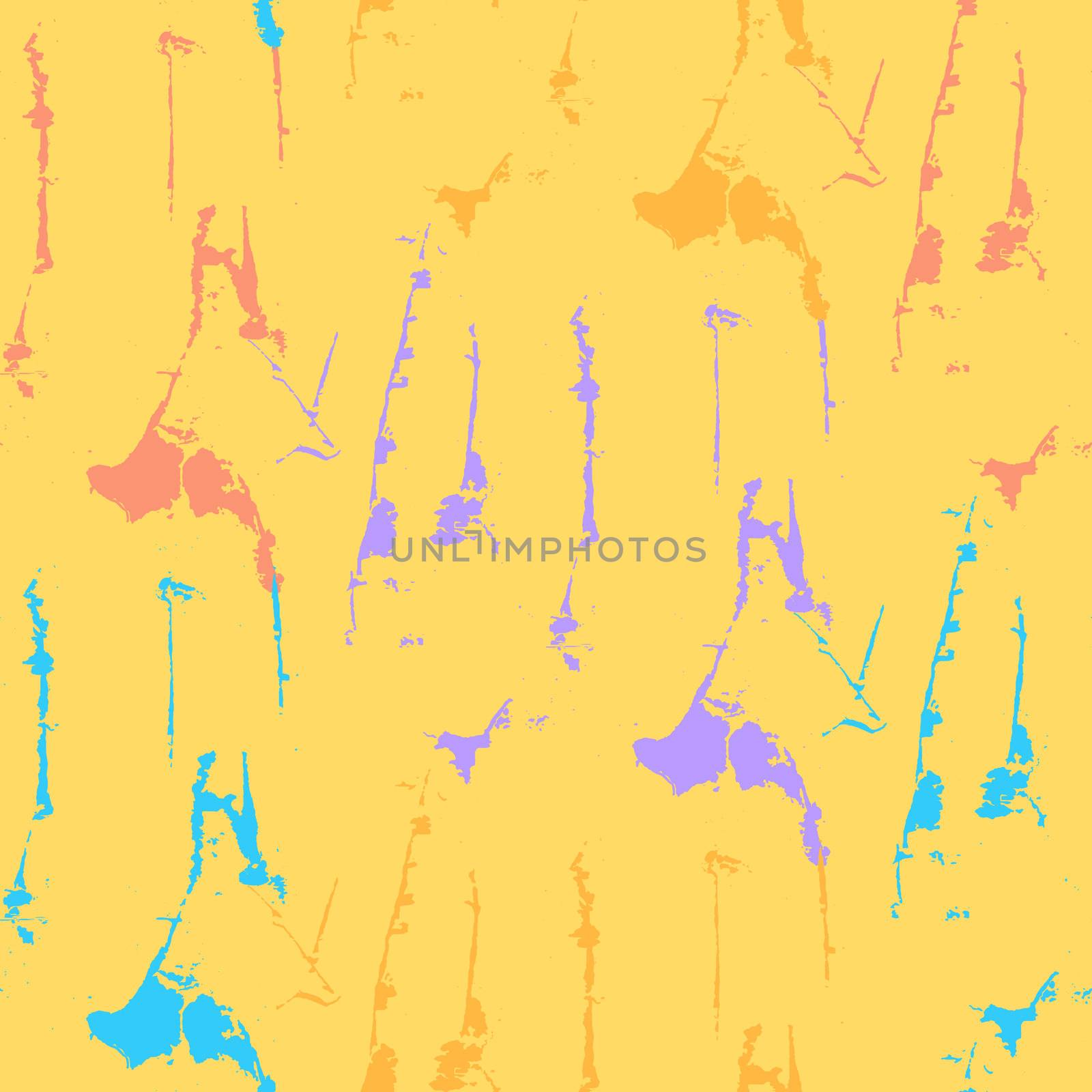 Grunge seamless texture pattern for print, fabric, wallpapers, clothes. Retro ornament by brush. Vector