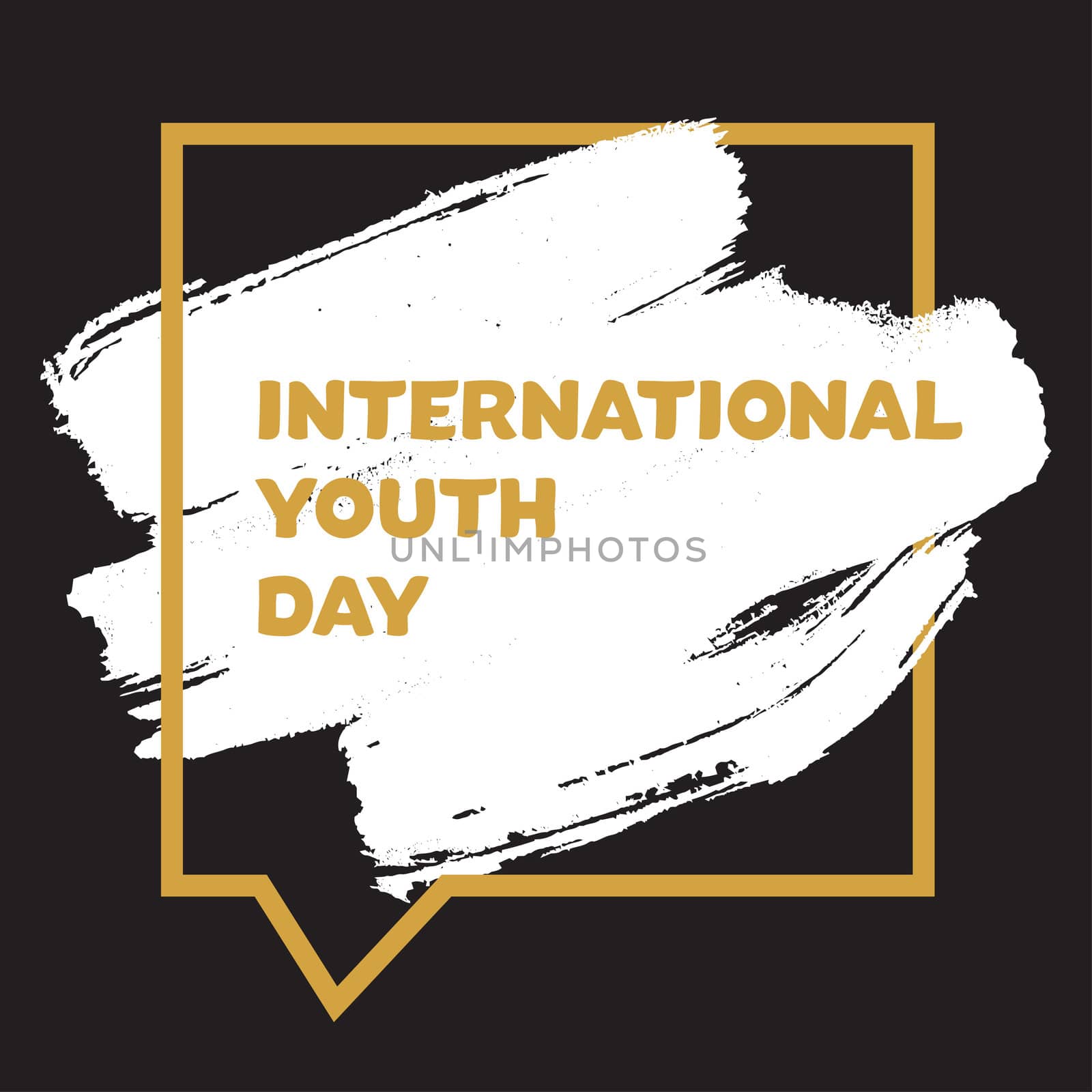 Vintage template card of International Youth Day for banner, brochure, flyer, greeting, invitation, cover. Design Elements for poster. Vector