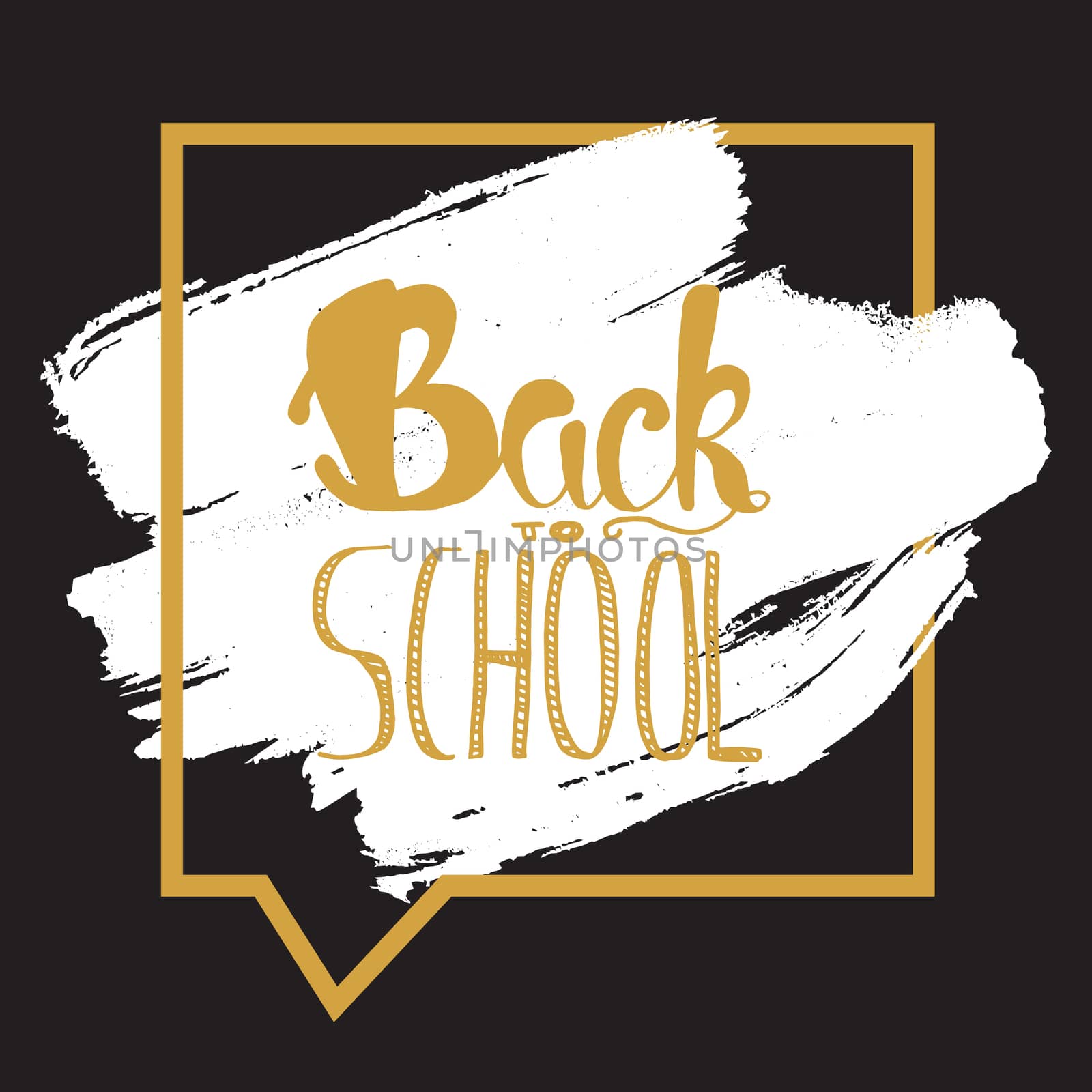 Vintage Back To School Lettering Banner. Knowledge day poster. Vector