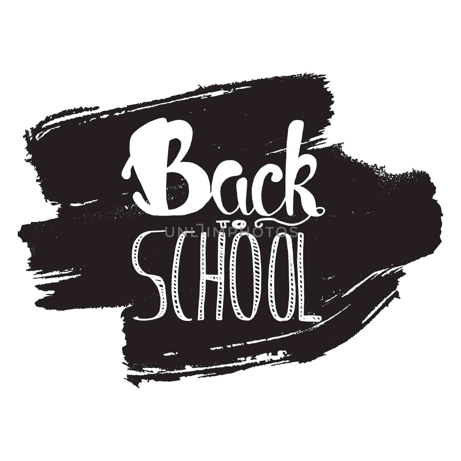 Vintage Back To School Lettering Banner. Knowledge day poster. Vector