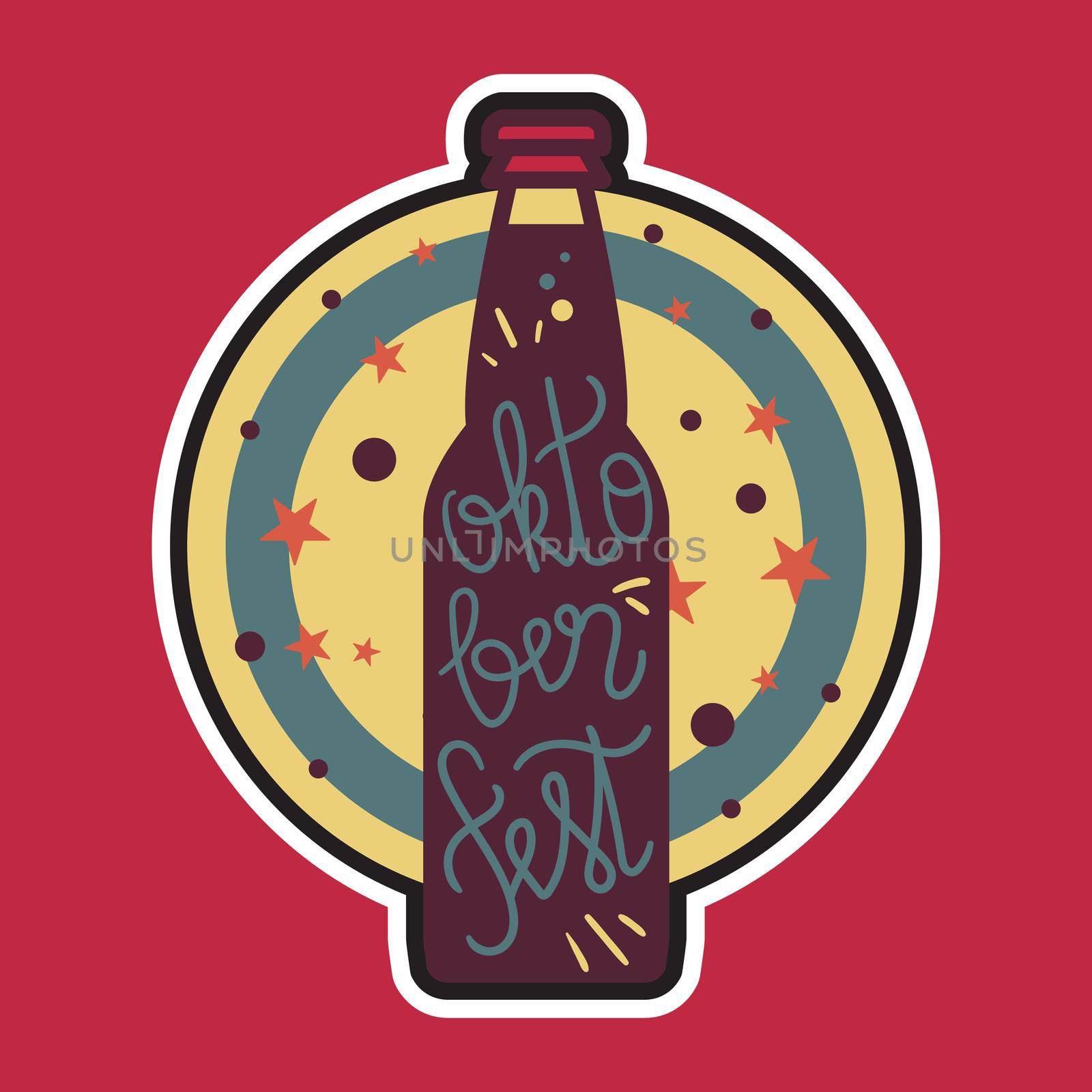 Oktoberfest Lettering. Beer festival handmade design element for badge, sticker, poster and print, t-shirt, apparel. Vector