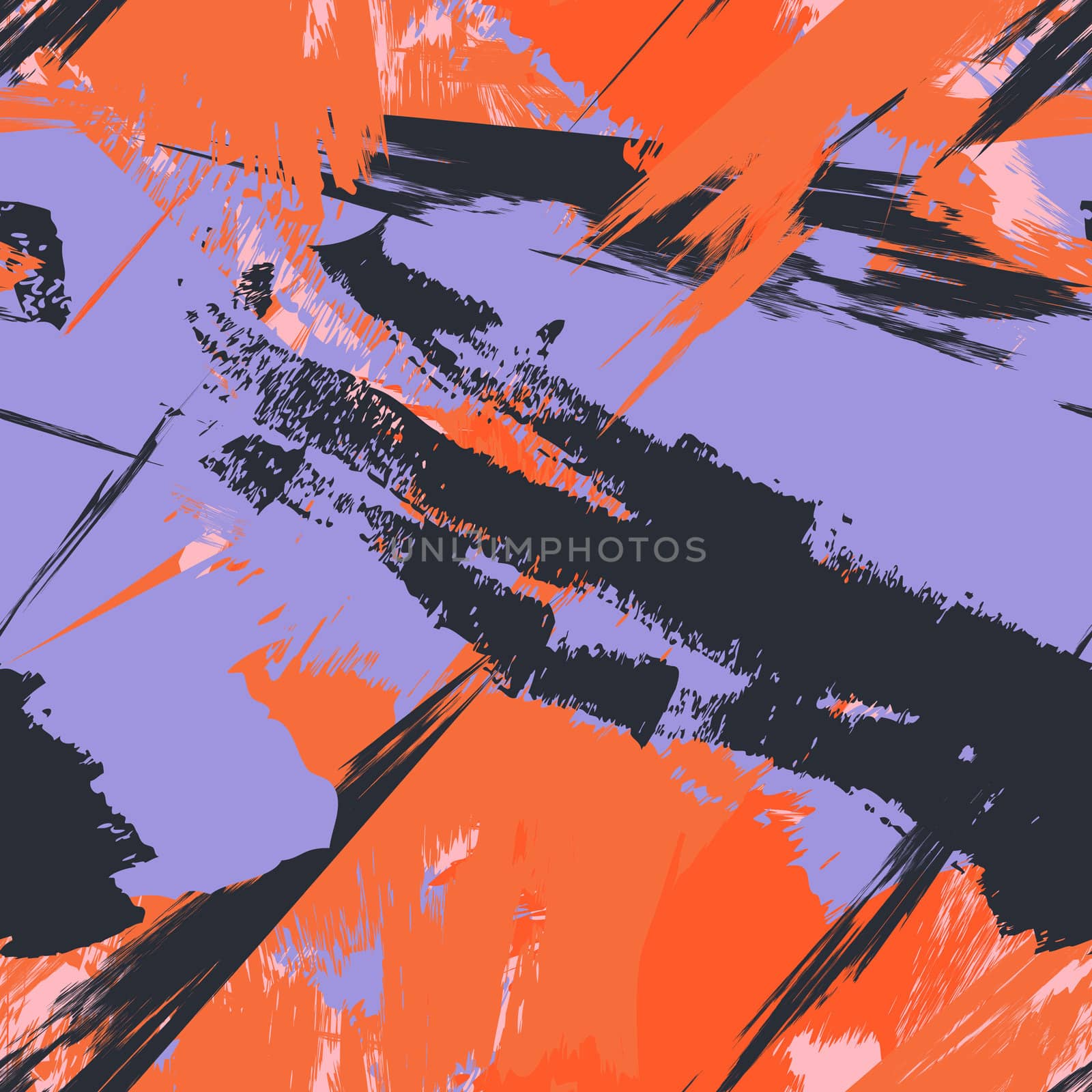 Grunge seamless texture pattern for print, fabric, wallpapers, clothes. Retro ornament by brush. Vector
