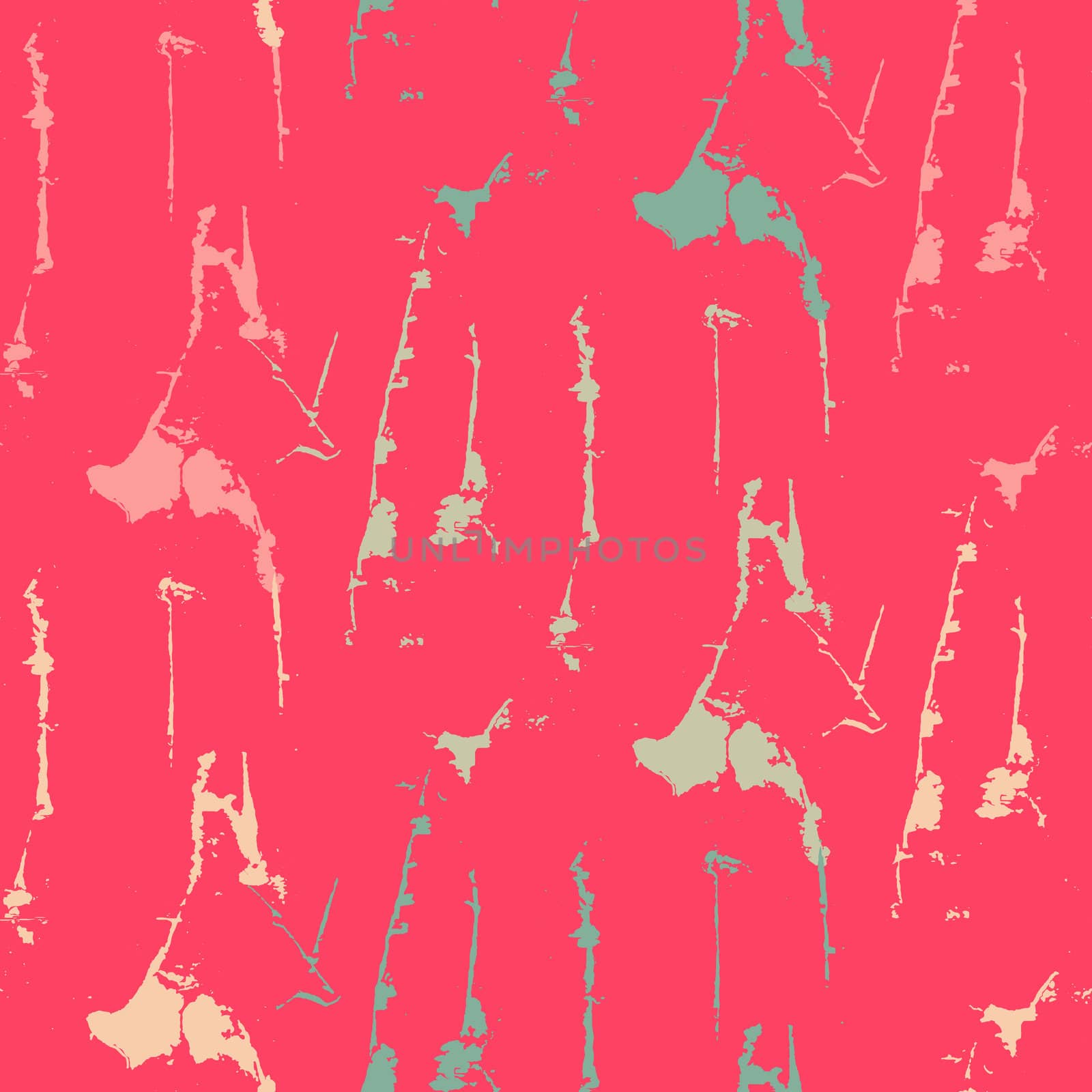 Grunge seamless texture pattern for print, fabric, wallpapers, clothes. Retro ornament by brush. Vector
