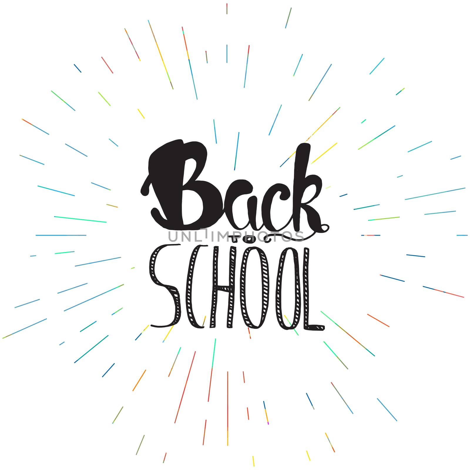 Vintage Back To School Lettering Banner. Knowledge day poster. Vector