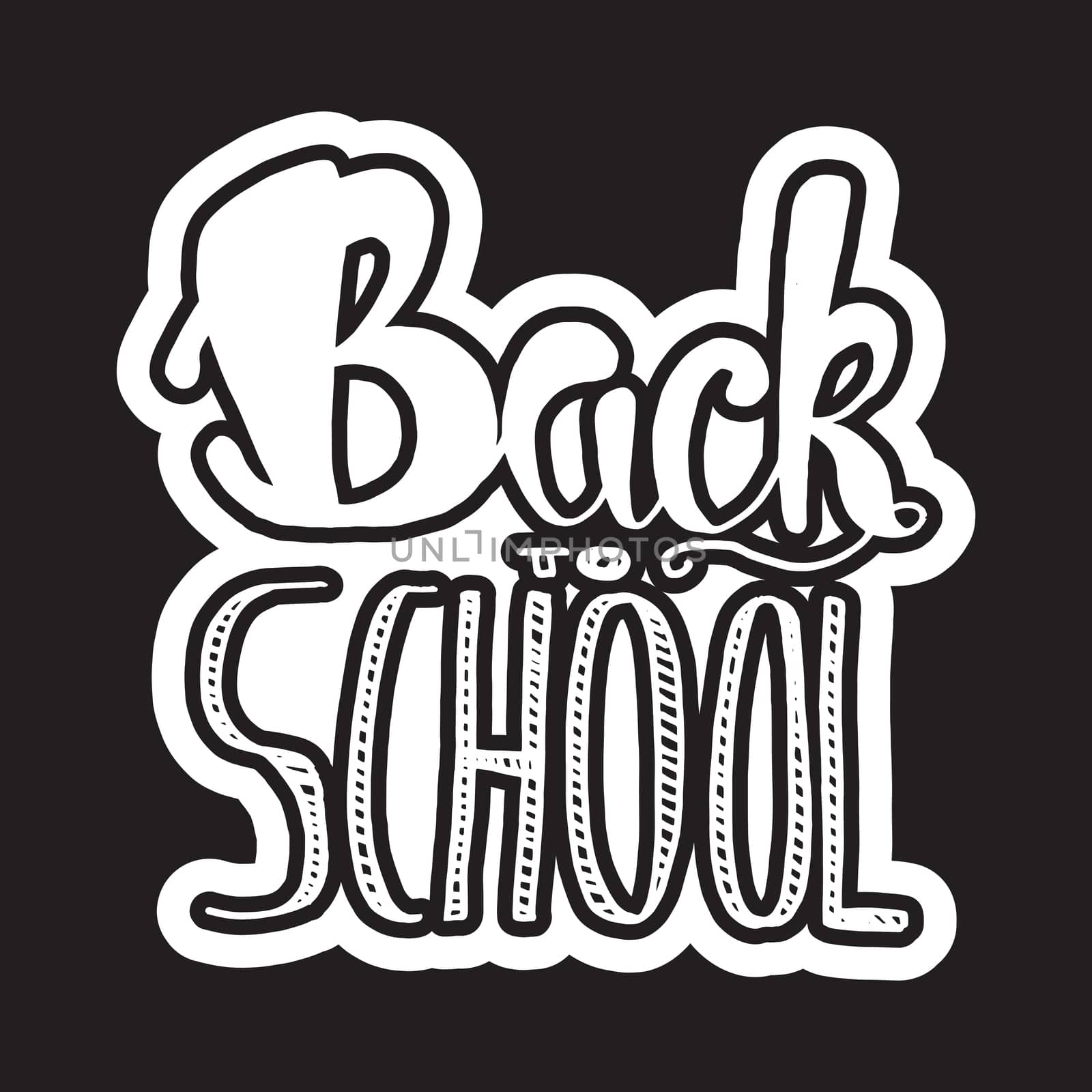 Vintage Back To School Lettering Banner. Knowledge day poster. Vector