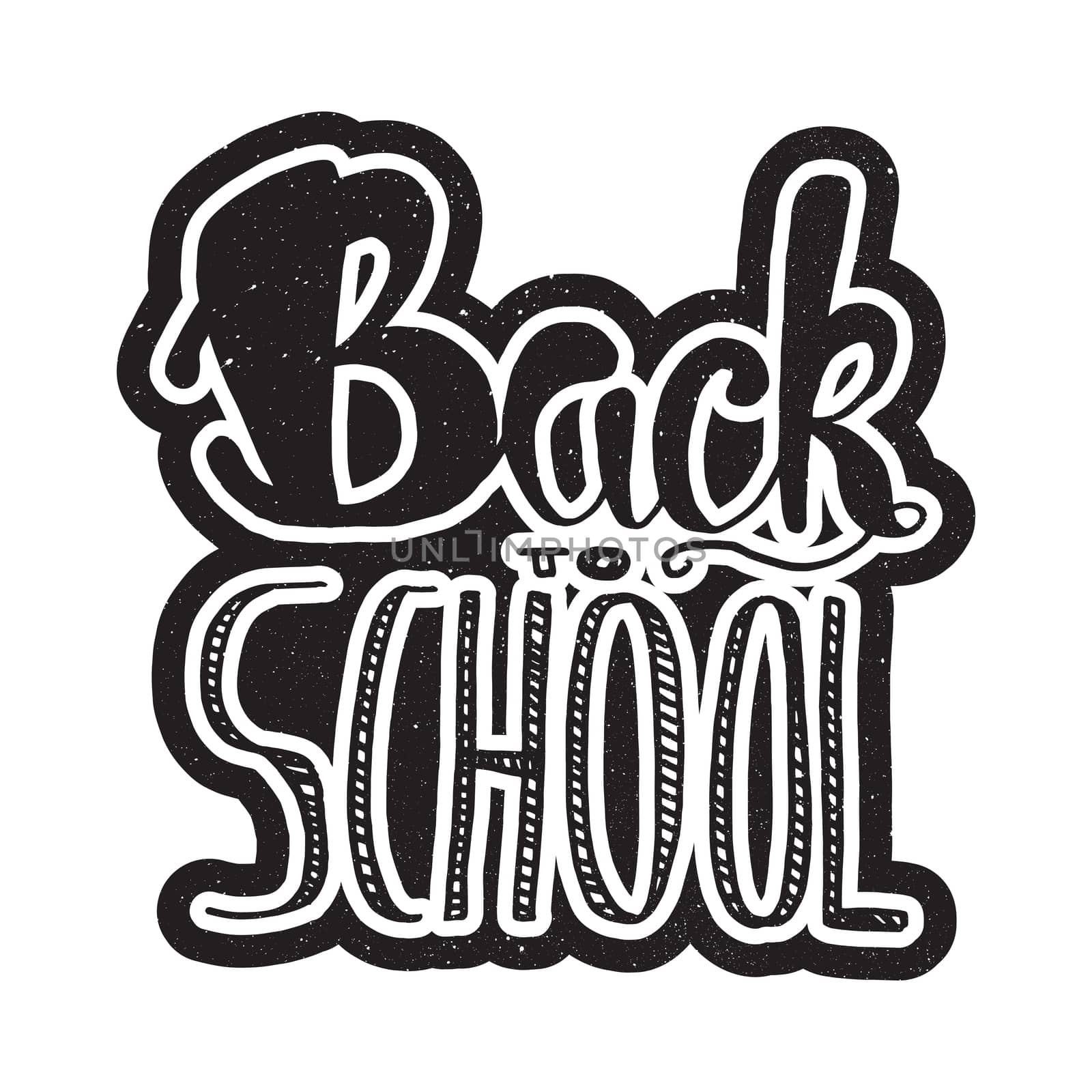 Vintage Back To School Lettering Banner. Knowledge day poster. Vector