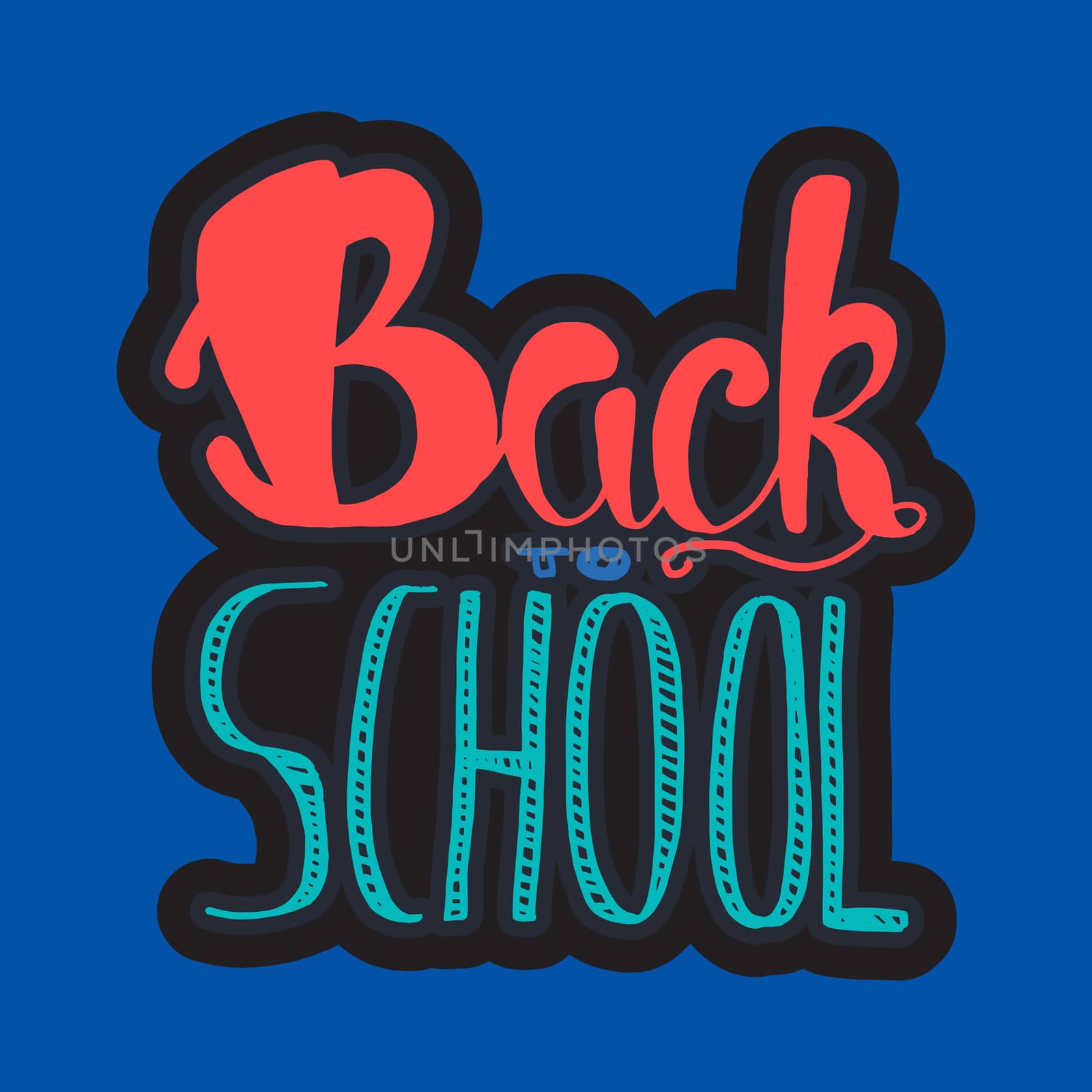 Vintage Back To School Lettering Banner. Knowledge day greeting card for print, t-shirt, badge, cloth, poster. Vector
