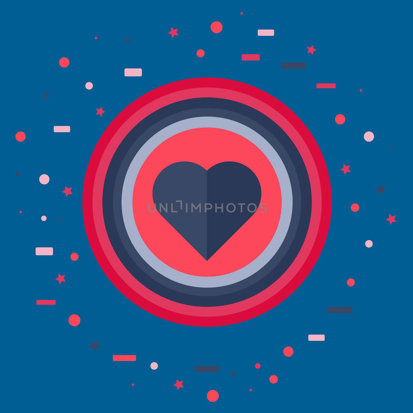 Like symbol. Heart icon for wedding, holiday and social networks, blog, print and sticker. Vector