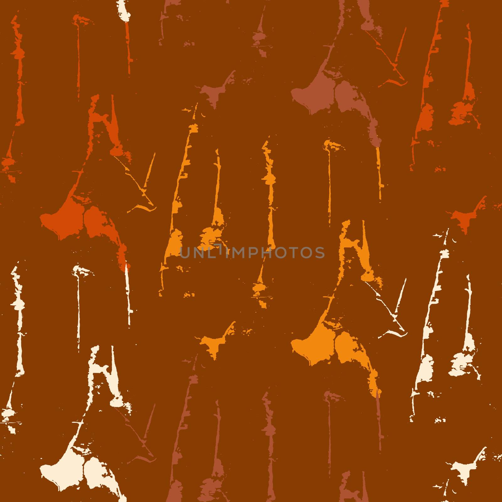 Grunge seamless texture pattern for print, fabric, wallpapers, clothes. Retro ornament by brush. Vector