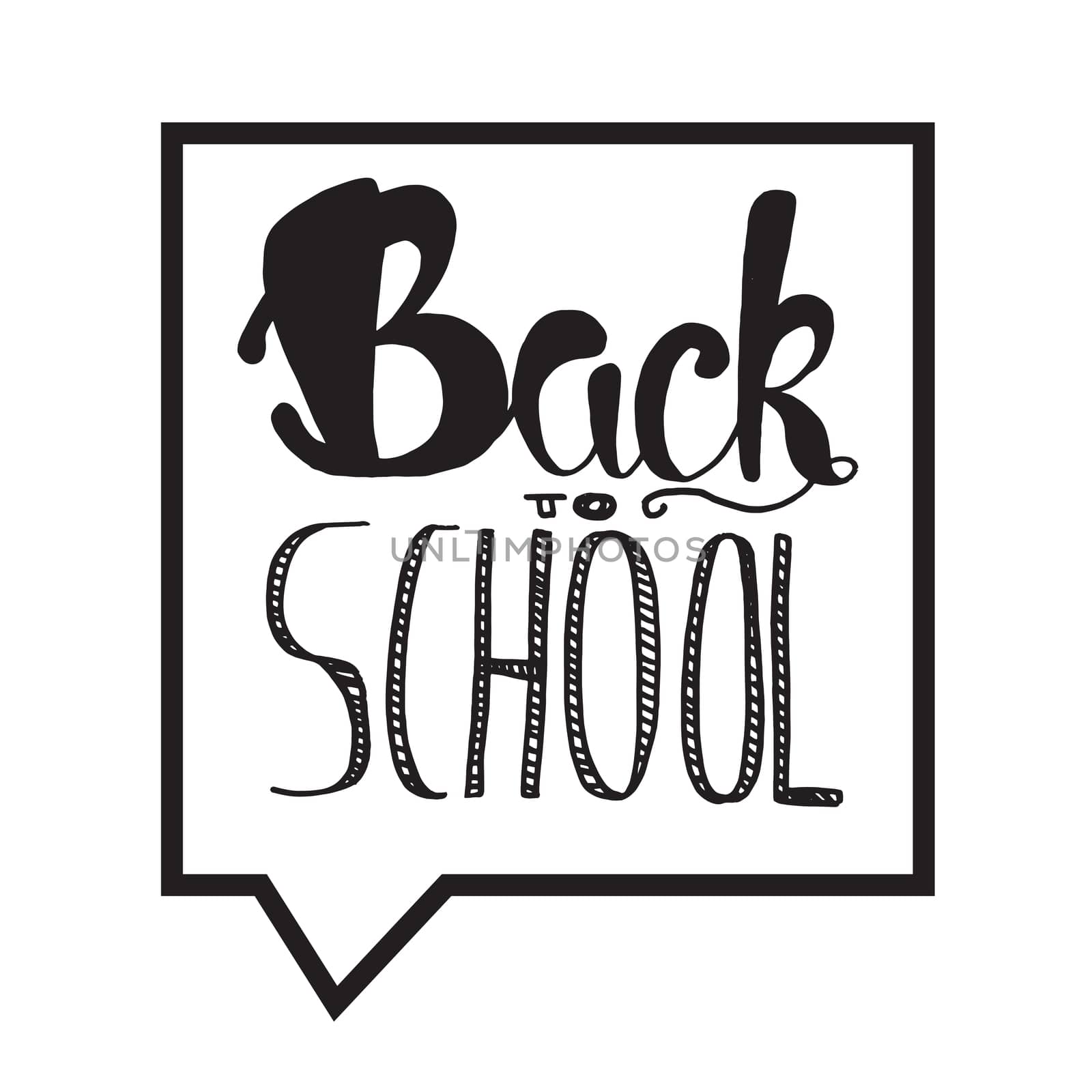 Vintage Back To School Lettering Banner. Knowledge day poster. Vector