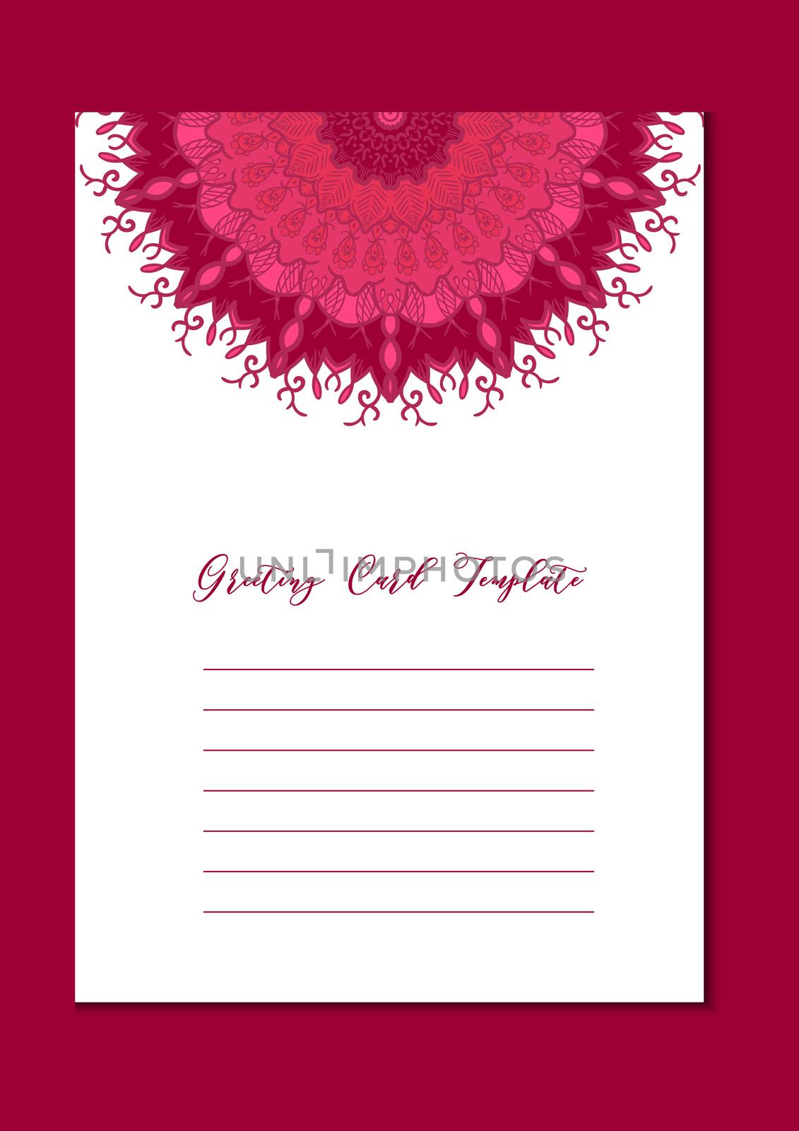 Mandala oriental template card by barsrsind