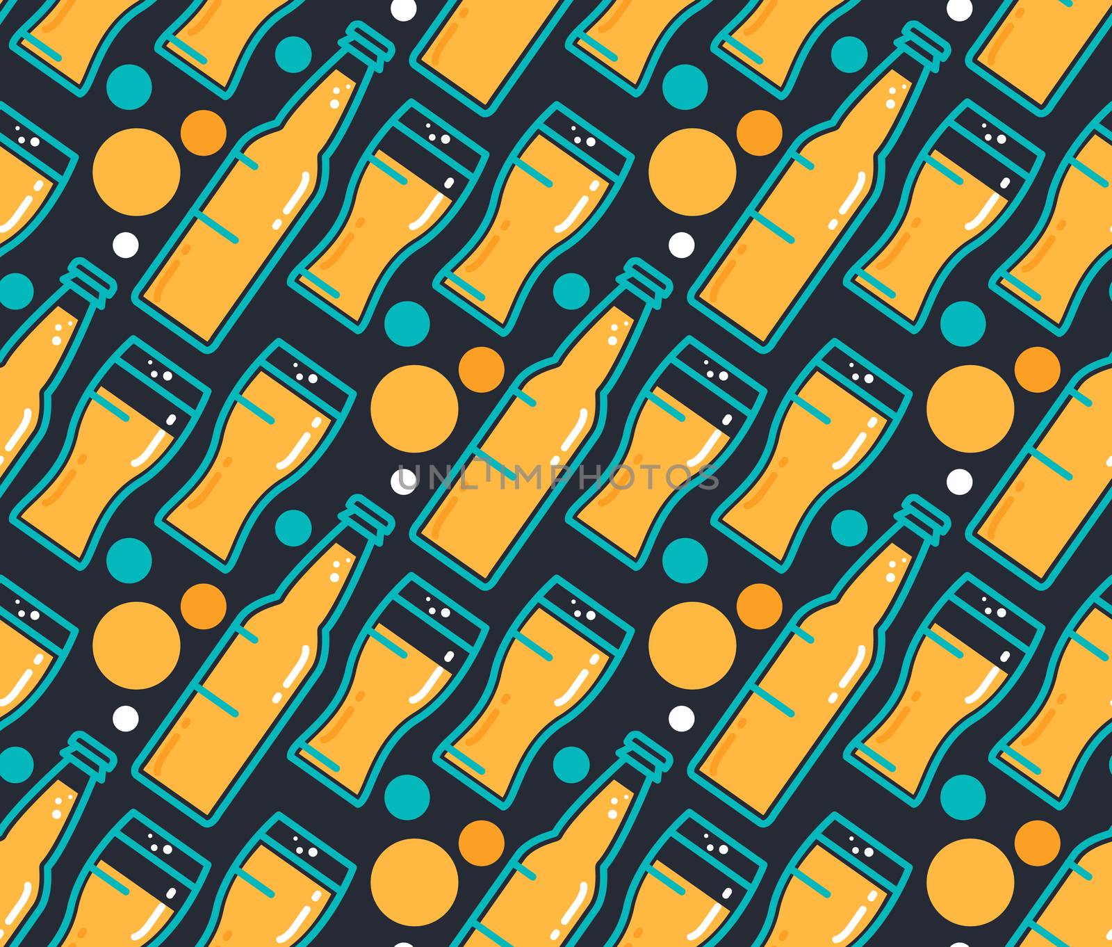 Oktoberfest Seamless Pattern. Beer festival background for wallpaper, wrap, poster and print, t-shirt, apparel. Vector