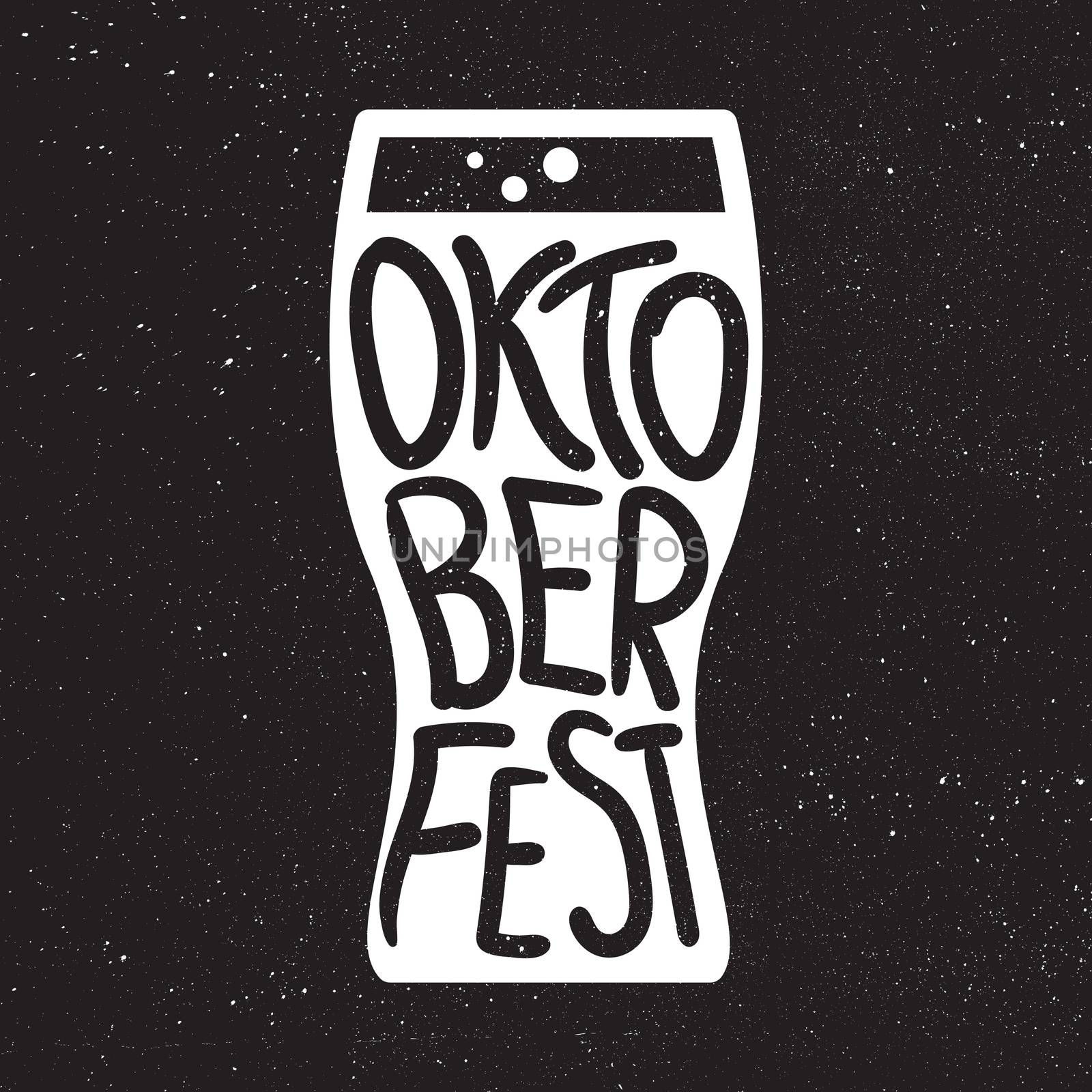 Oktoberfest Lettering. Beer festival handmade design element for badge, sticker, poster and print, t-shirt, apparel. Vector