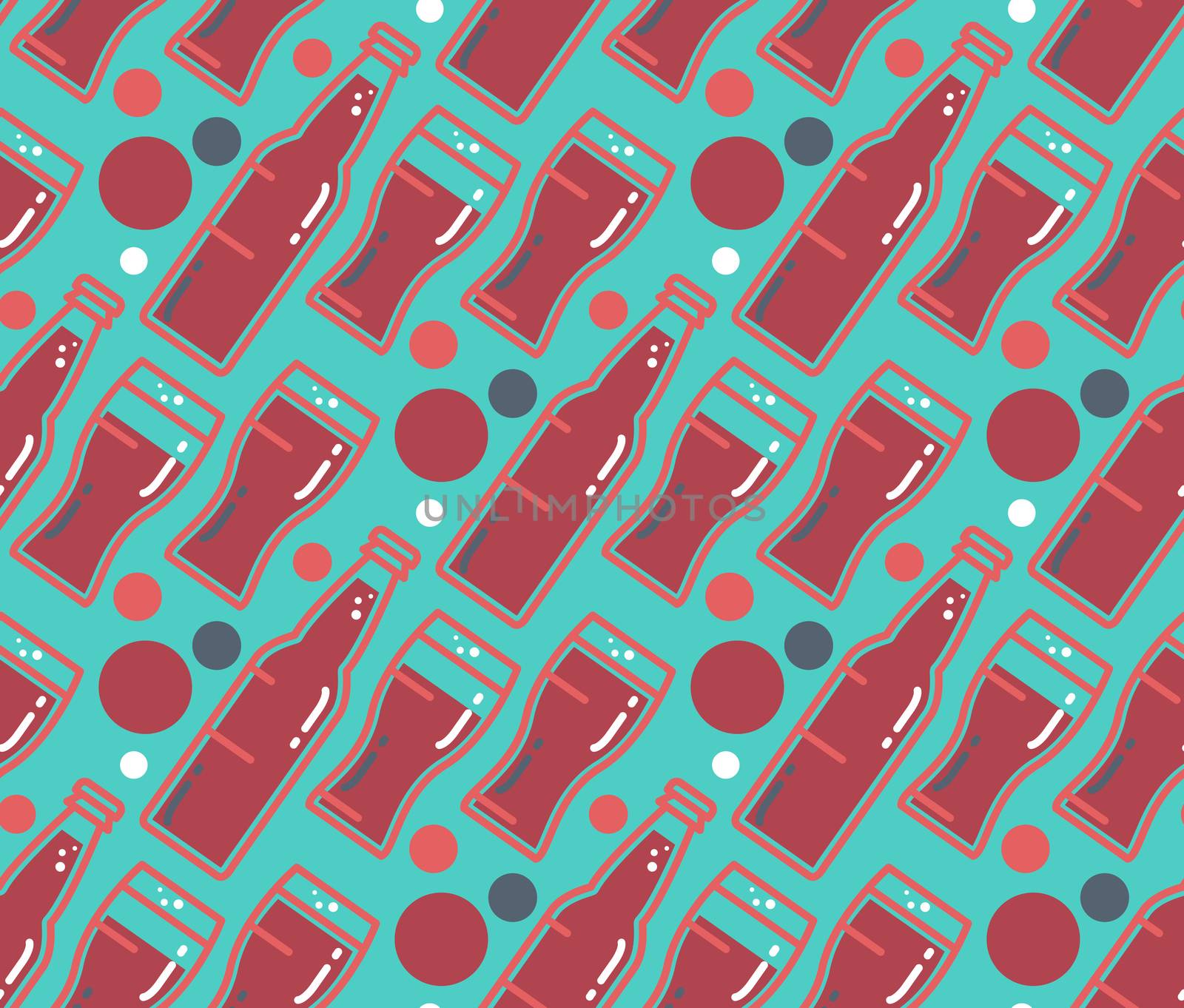 Oktoberfest Seamless Pattern. Beer festival background for wallpaper, wrap, poster and print, t-shirt, apparel. Vector