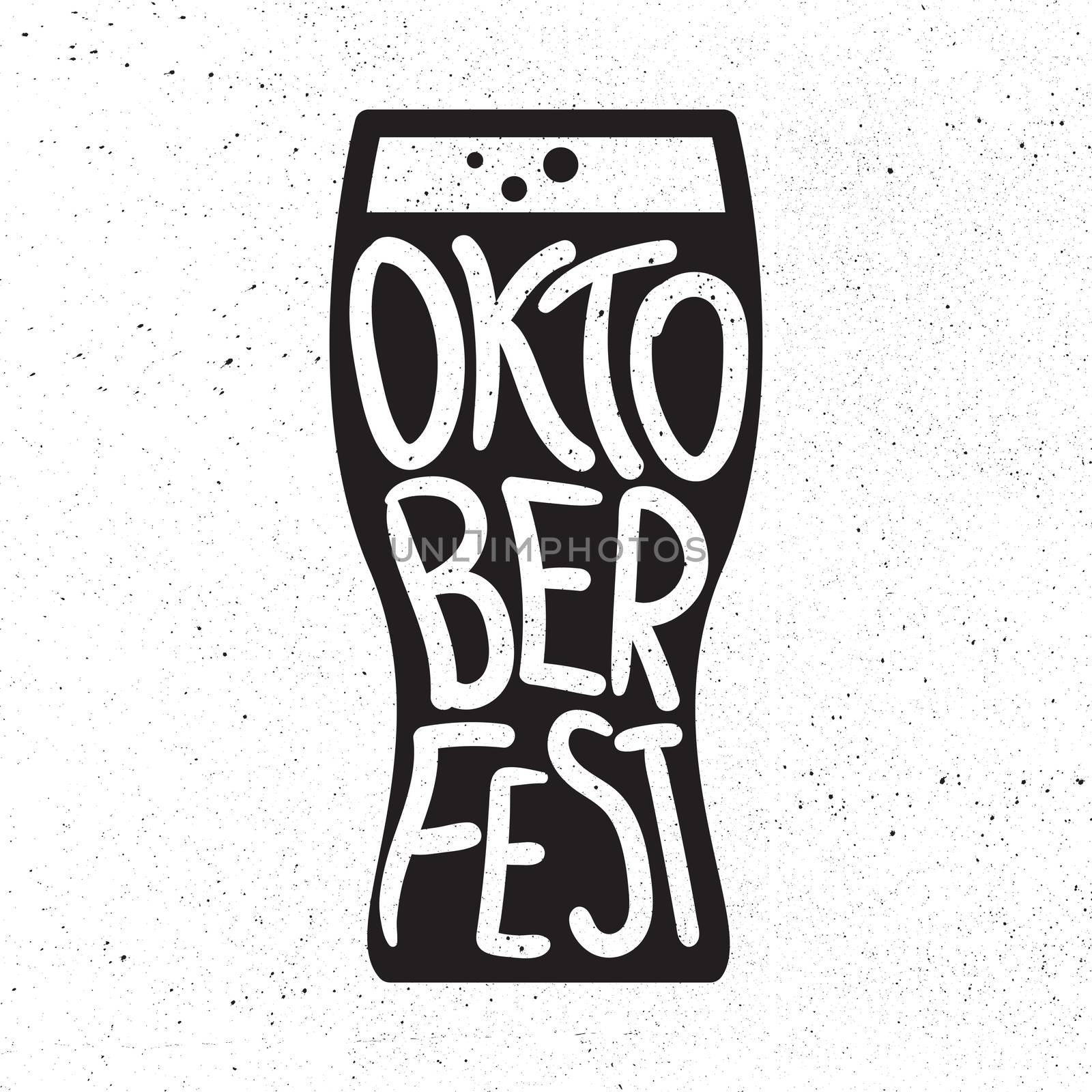 Oktoberfest Lettering. Beer festival handmade design element for badge, sticker, poster and print, t-shirt, apparel. Vector