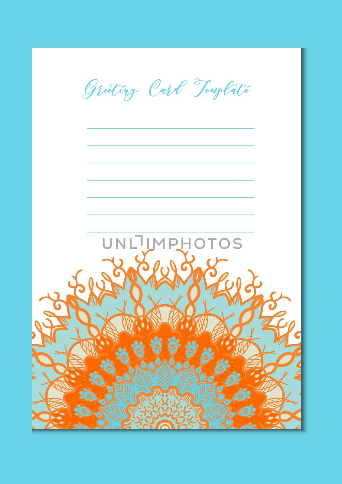 Mandala oriental template card by barsrsind