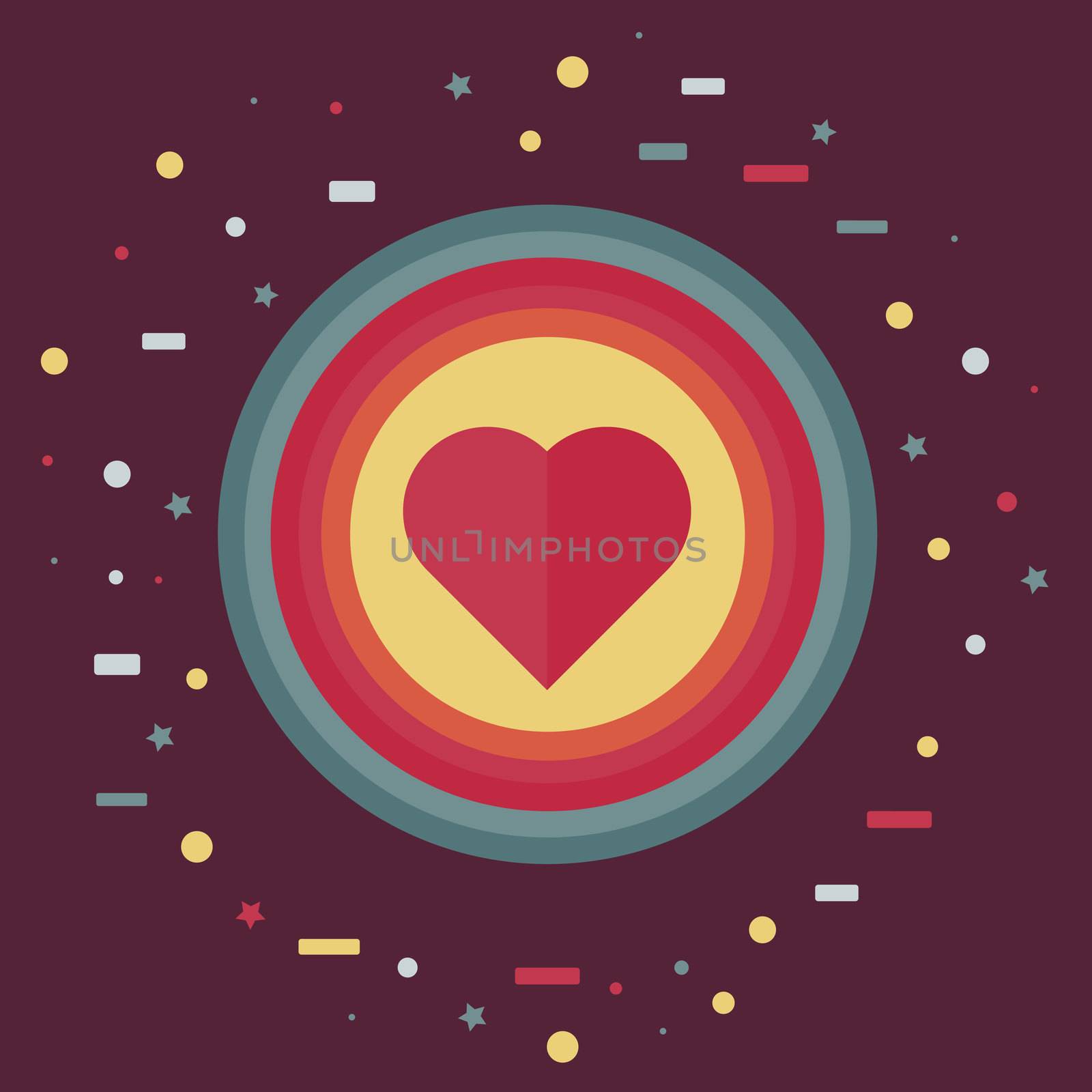 Like symbol. Heart icon for wedding, holiday and social networks, blog, print and sticker. Vector