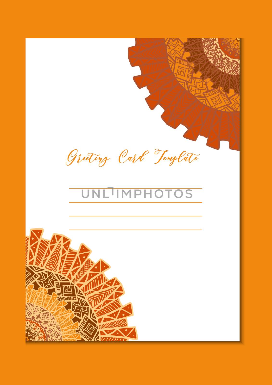 Mandala oriental template card by barsrsind