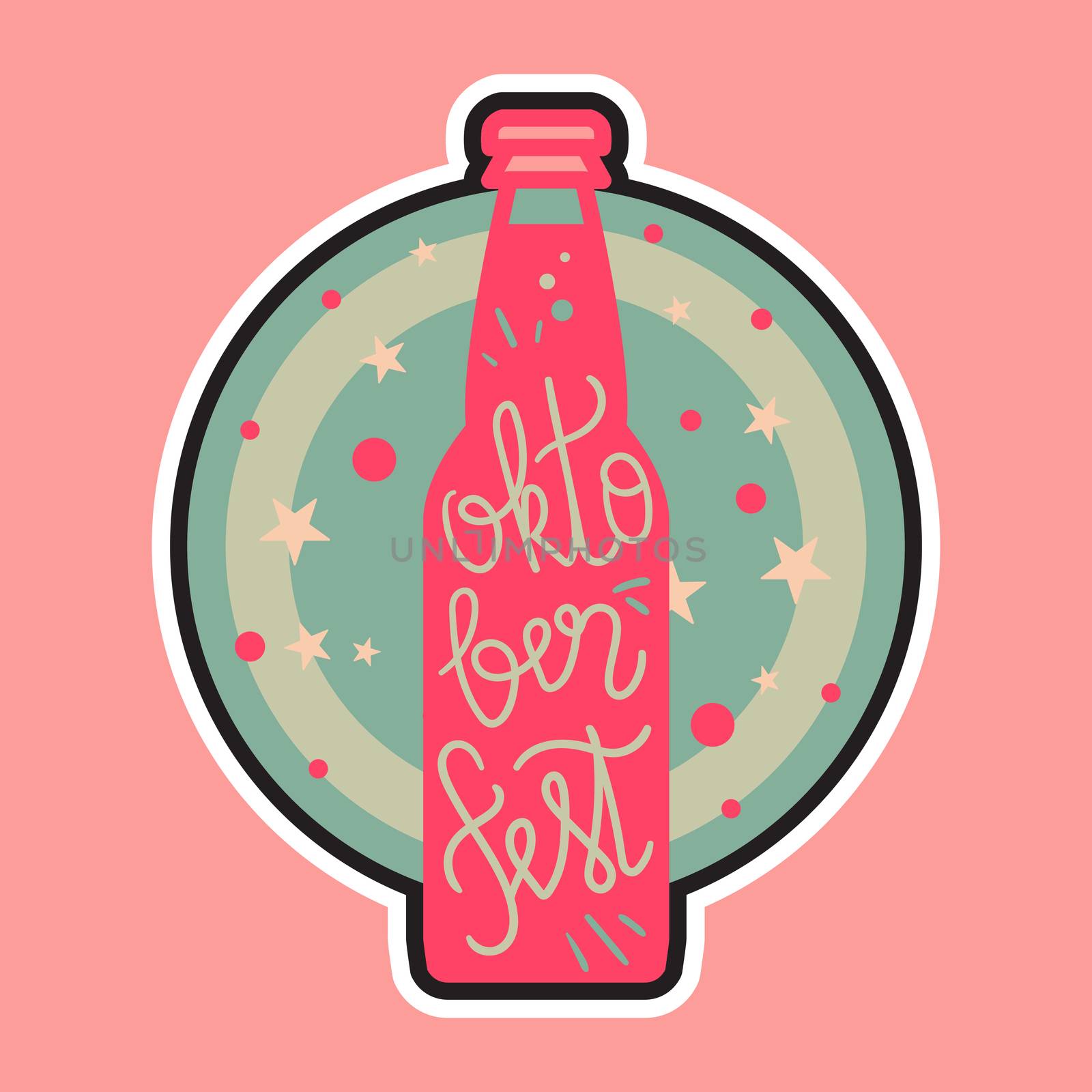 Oktoberfest Lettering. Beer festival handmade design element for badge, sticker, poster and print, t-shirt, apparel. Vector