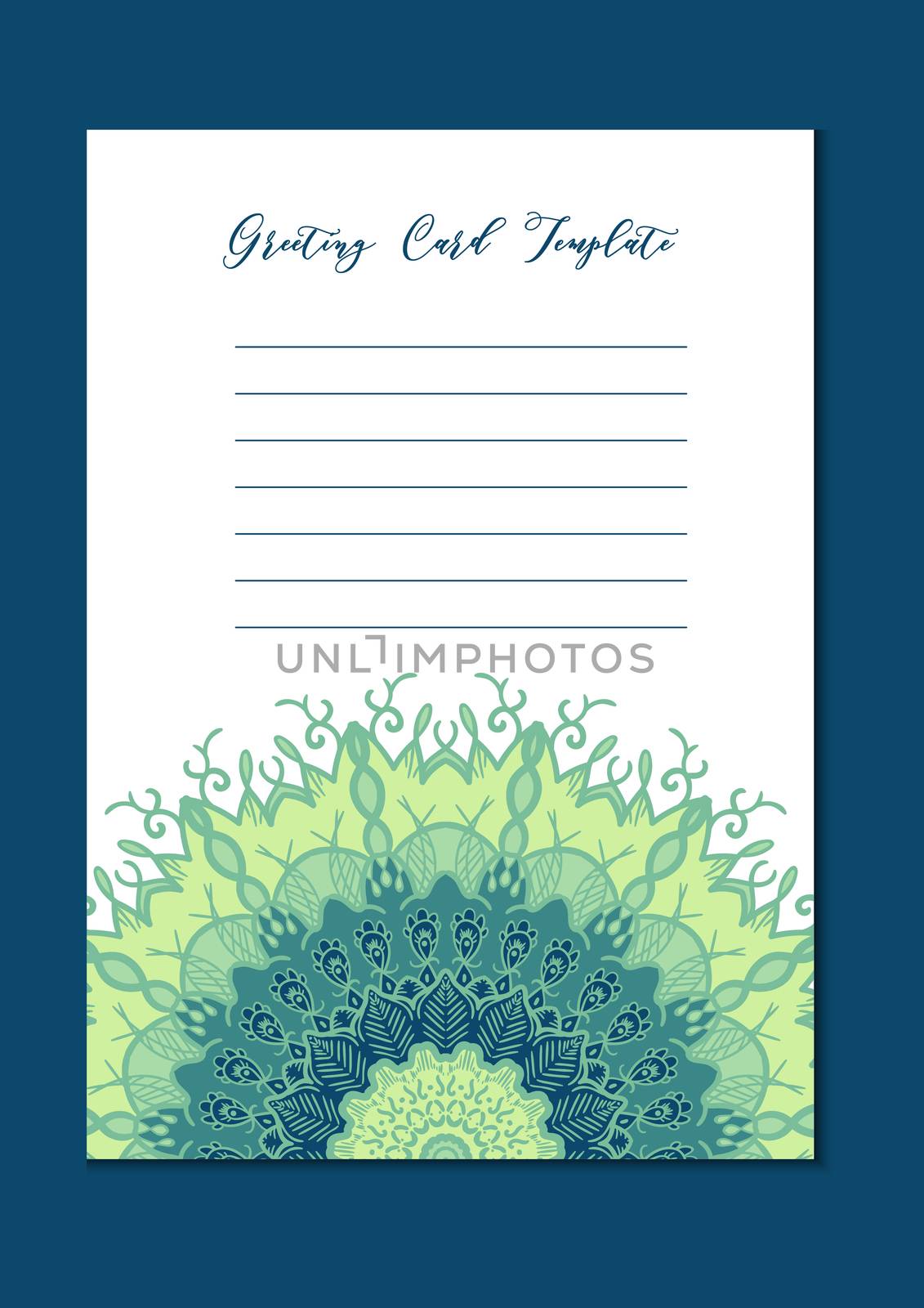 Mandala oriental template card by barsrsind