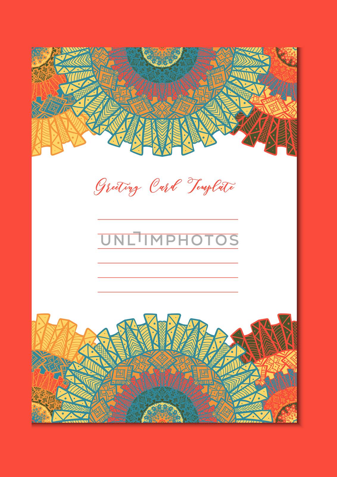 Mandala oriental template card by barsrsind