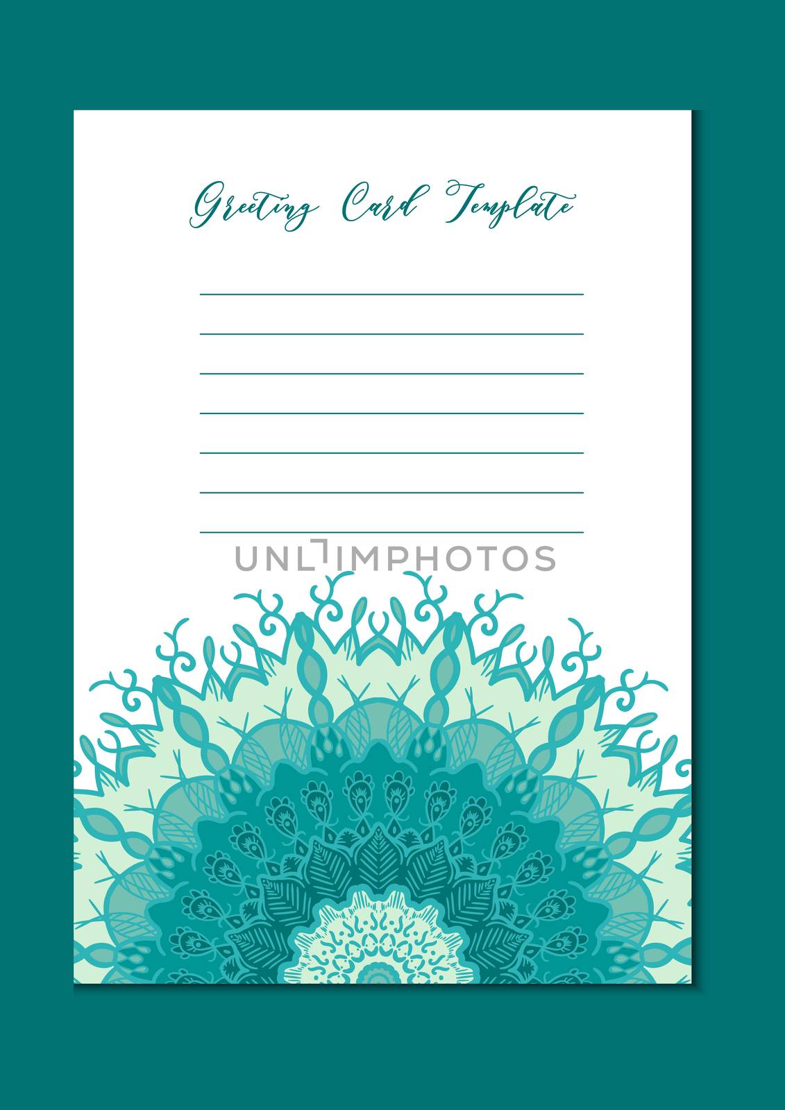 Mandala oriental template card by barsrsind