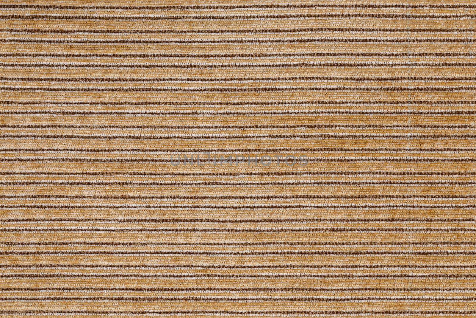 Seamless texture of horisontal stripped polyester furniture upholstery or carpet. White, orange and black colors.