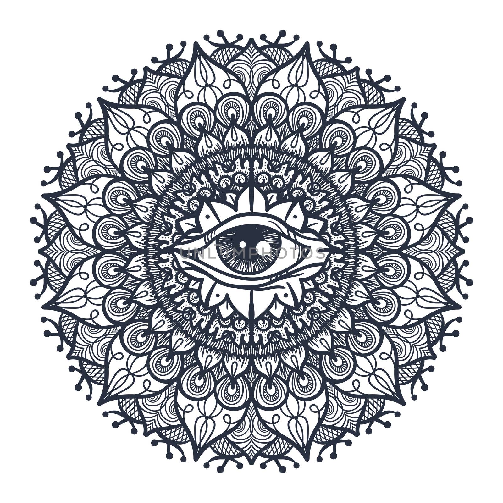 All Seeing Eye in Mandala by barsrsind