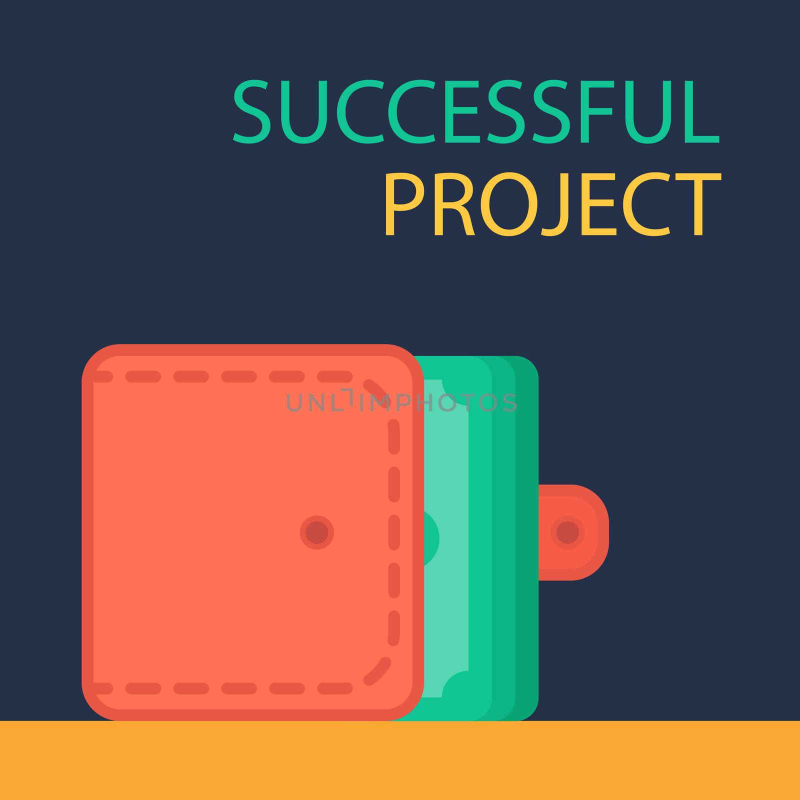 Successful investing concept. Bank holding. Financial budget banner. Money in purse. Earnings and payments symbol. Vector