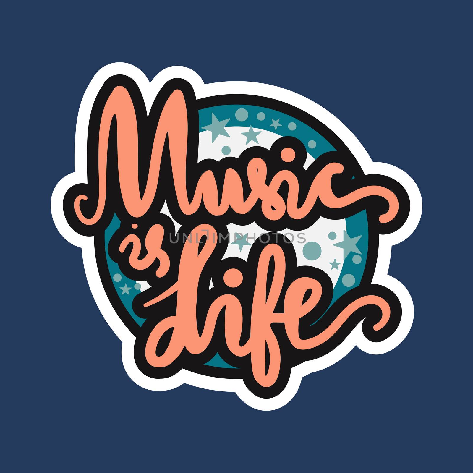 Vintage World Music Day Lettering for Banner and Badge. Sticker, Poster, Card Design Template. Vector