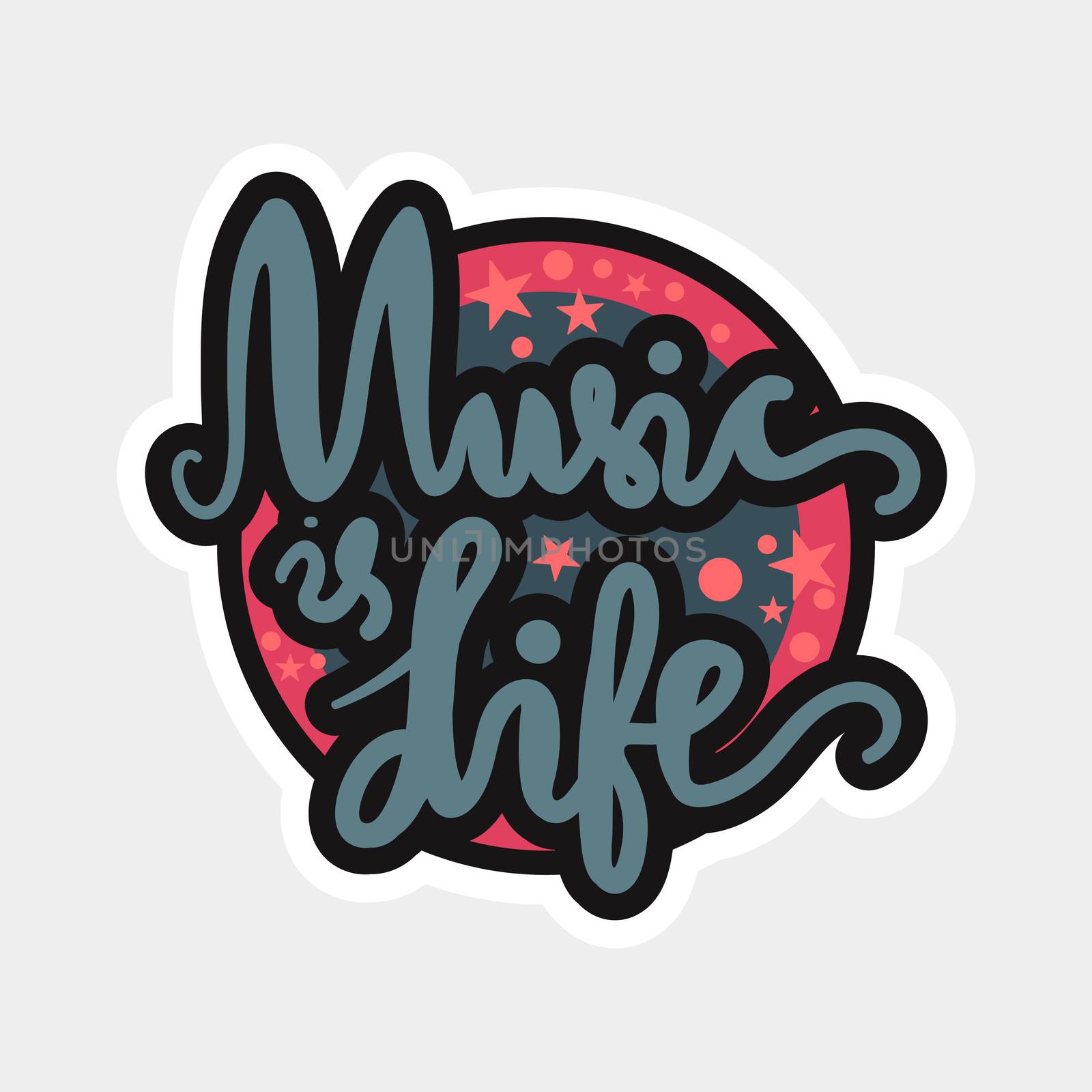 Vintage World Music Day Lettering for Banner and Badge. Sticker, Poster, Card Design Template. Vector