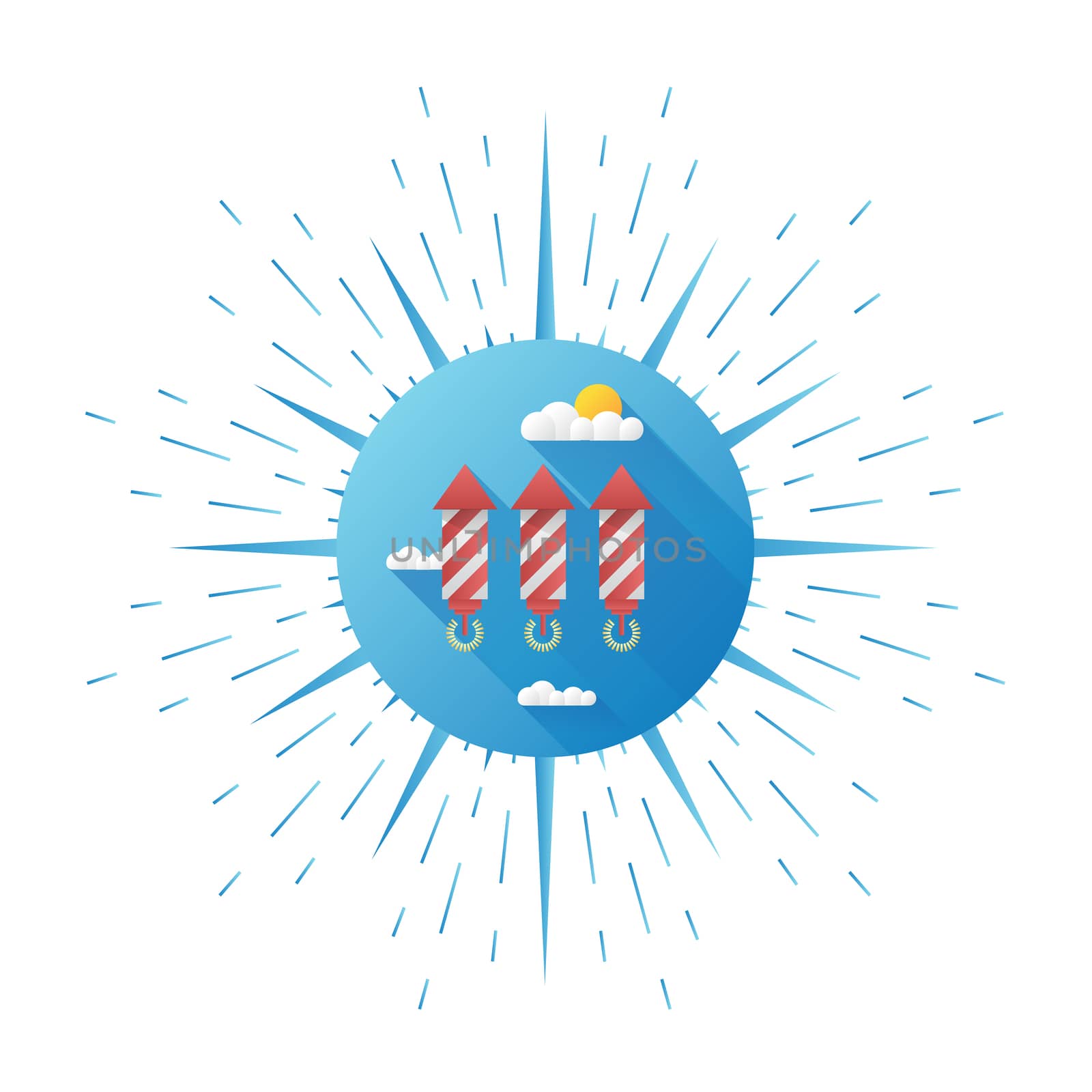 Digitally generated Patriotic fourth of july vector