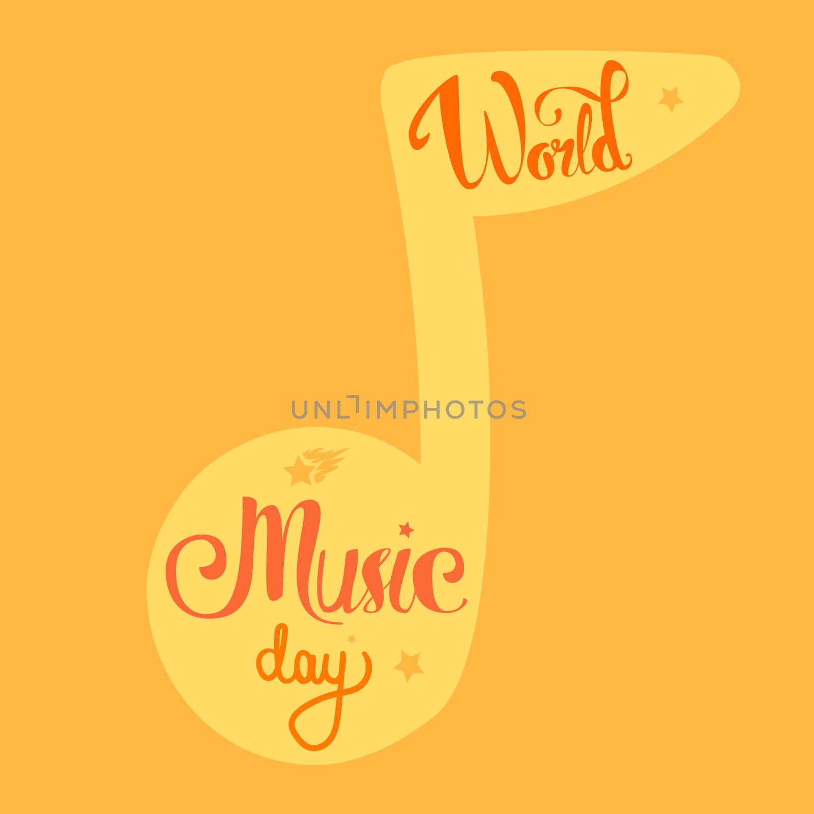 Vintage World Music Day Lettering for Banner and Badge. Sticker, Poster, Card Design Template. Vector