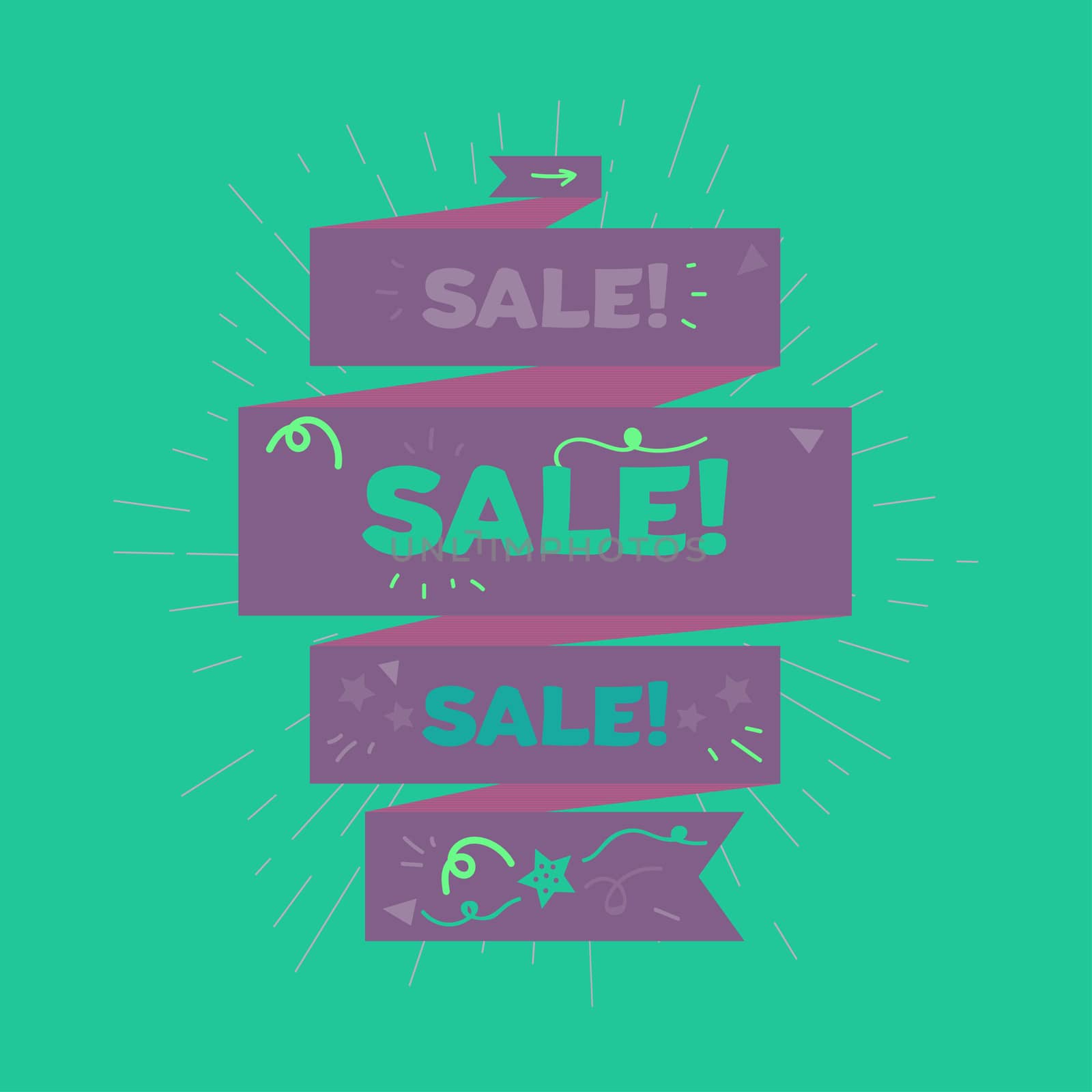 Stylish Retro Advertising Sale Banner for Shop, Market and Store. vintage discount offer design element for print, flyer, sticker, poster, advertise, marketing. Vector
