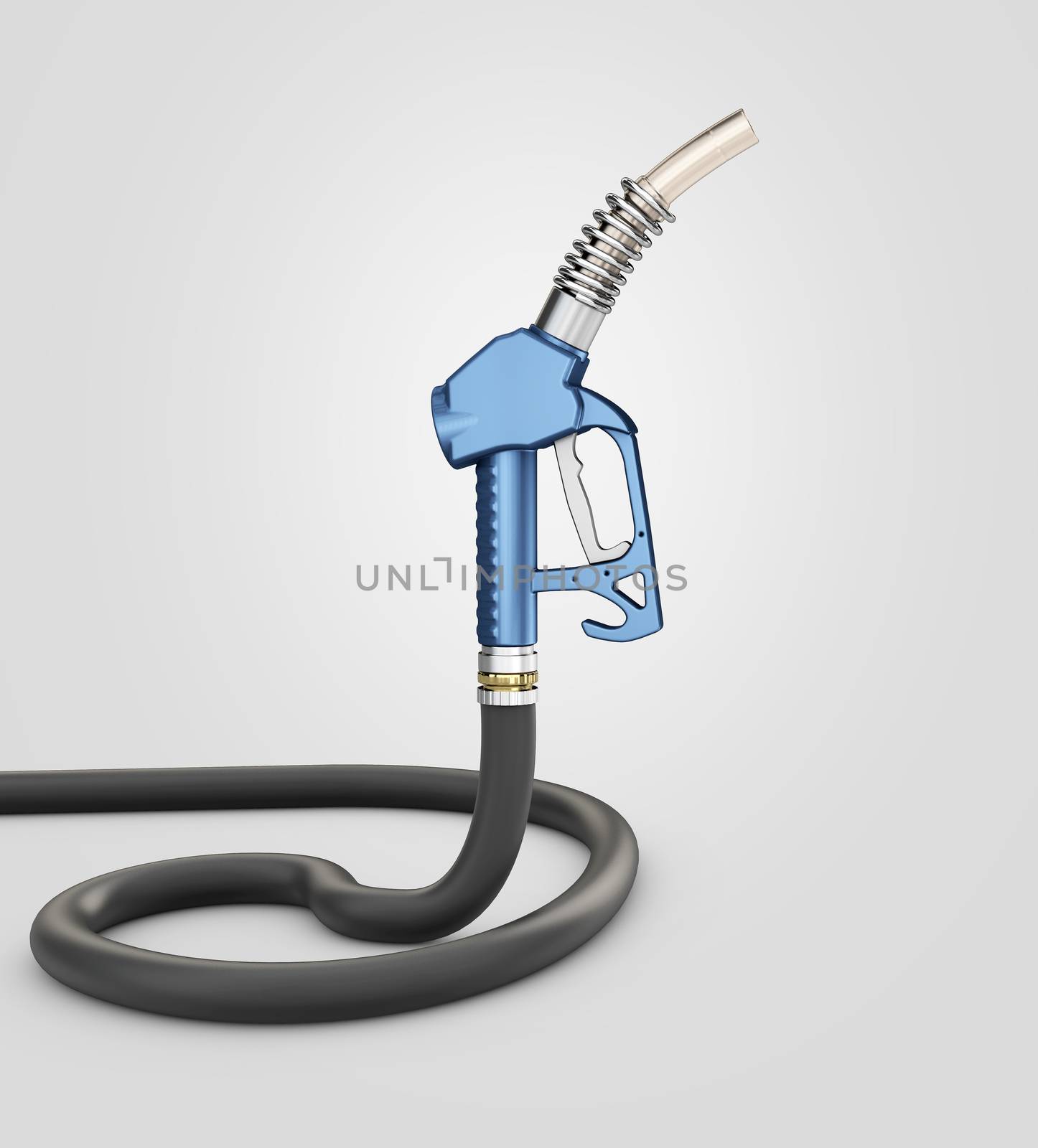 3d rendering of Fuel petrol gun, clipping path include by tussik