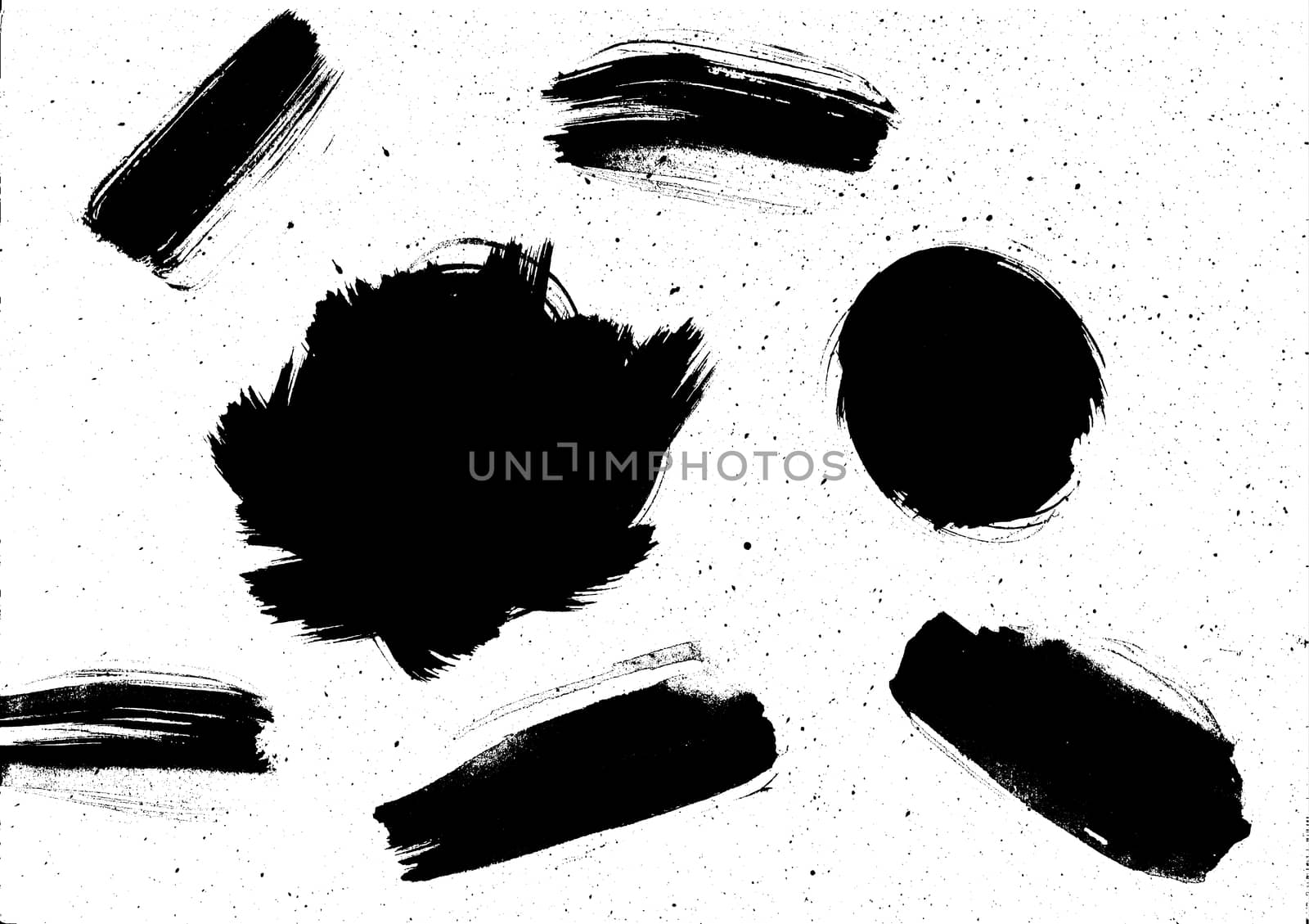 Grunge texture created from black aquarelle. Vector