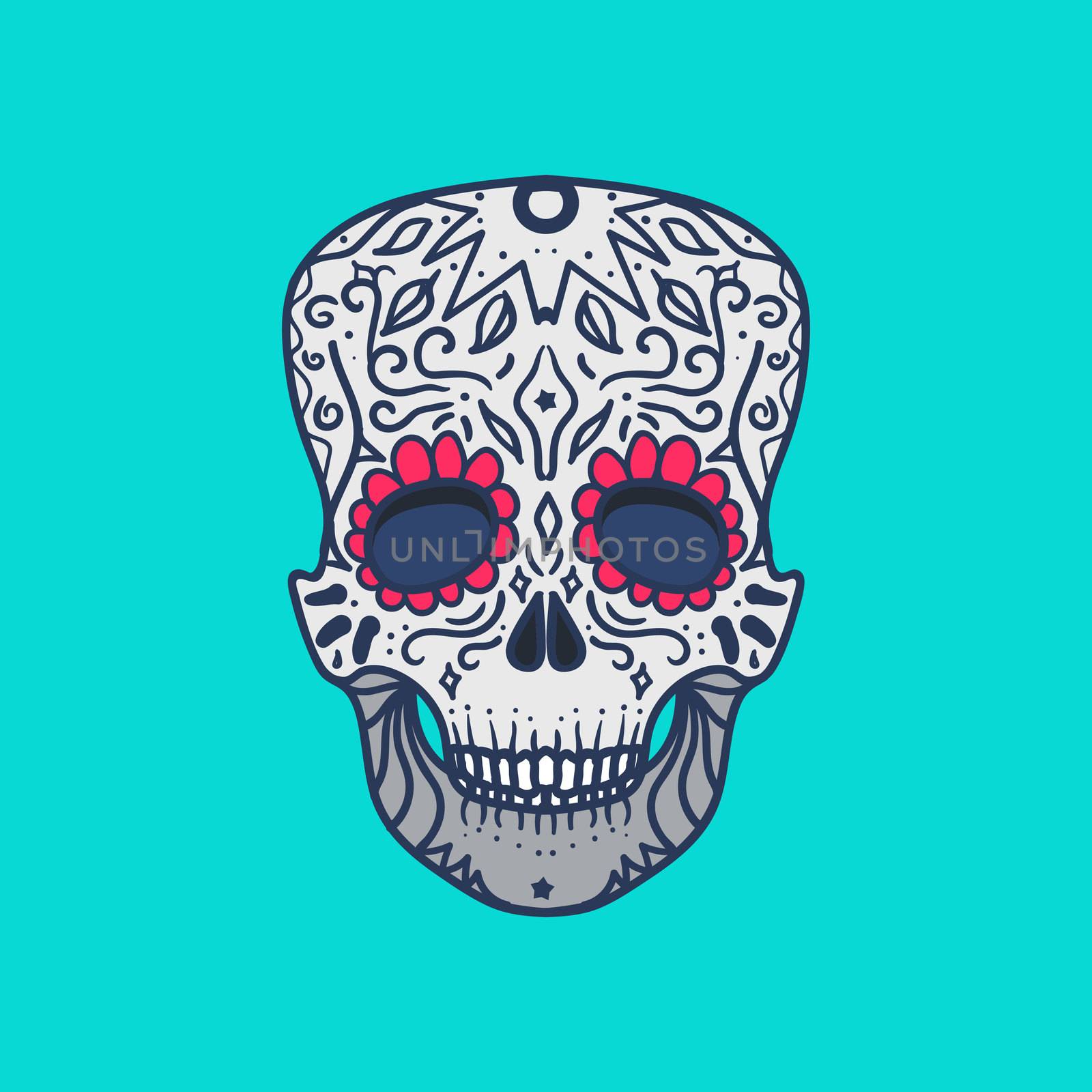 Mexican Detailed Skull by barsrsind
