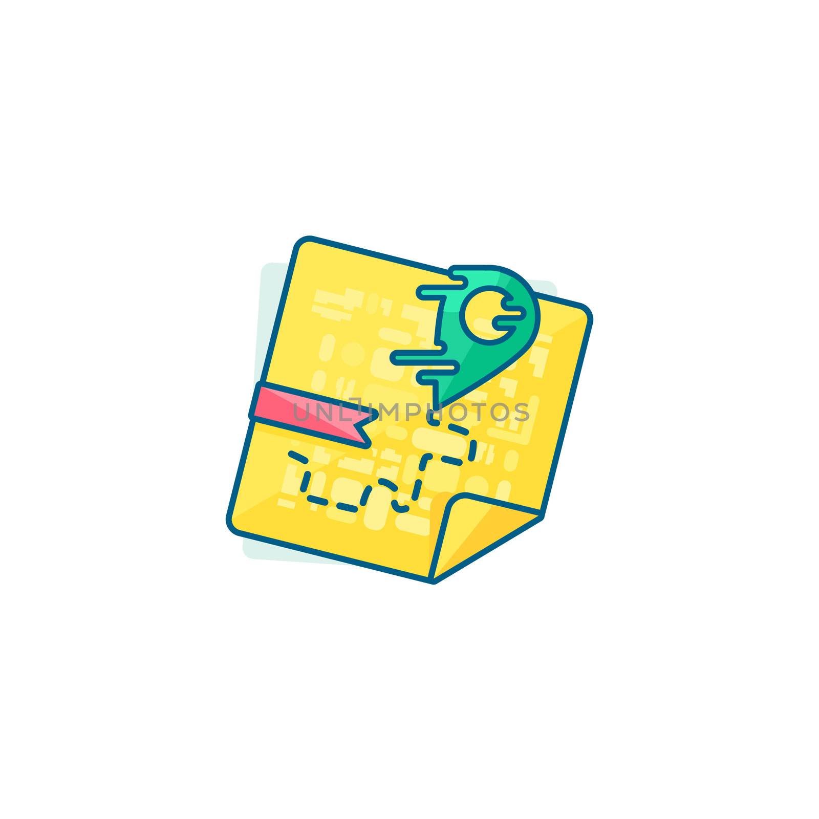 Liquid Red Pointer on Map. Fast Delivery or the Shortest Route Symbol. Navigation and search of place design. Vector