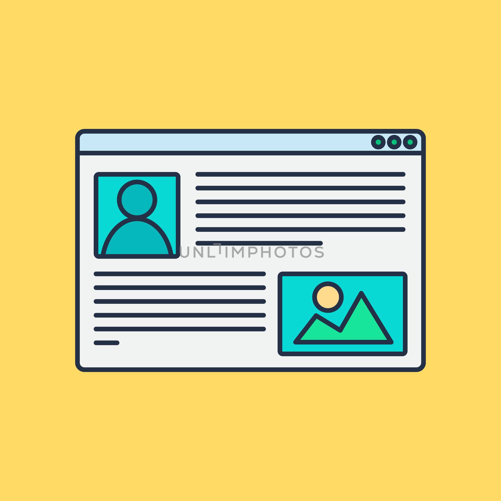 Web Template, Web Elements for site of blog and infographics. Vector