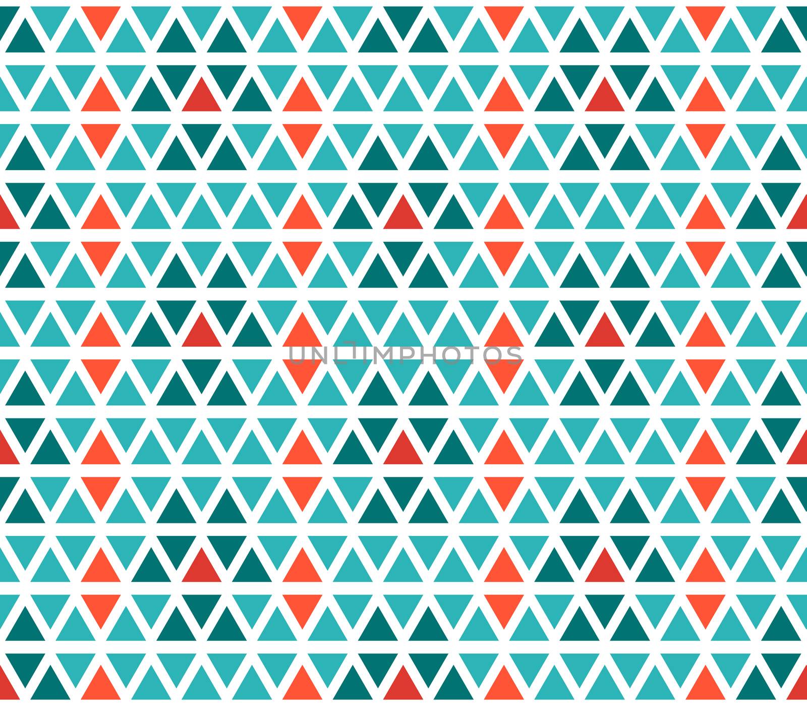 Seamless triangle geometric pattern. Retro ornament for textile and print. Vector