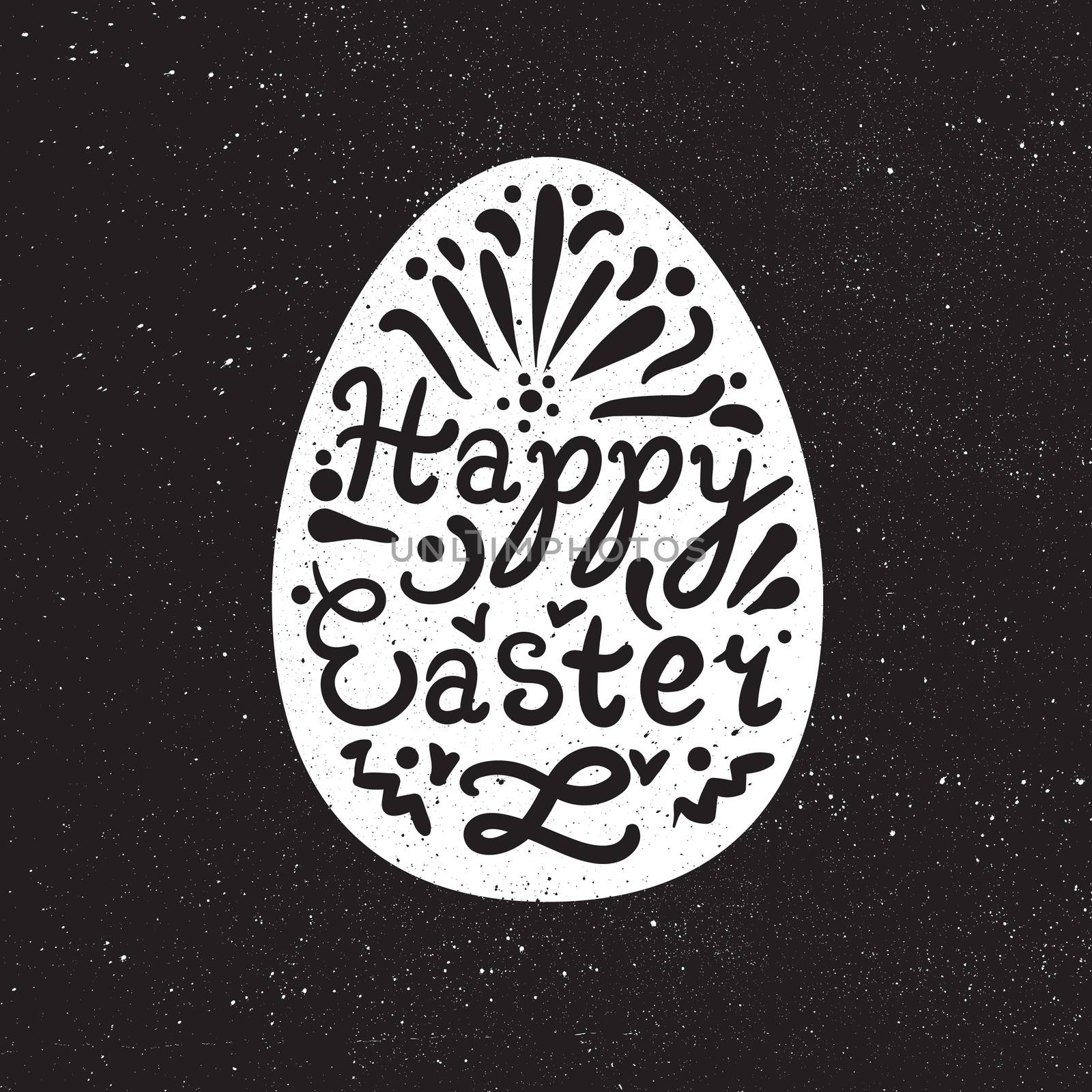 Vintage Happy Easter lettering by barsrsind