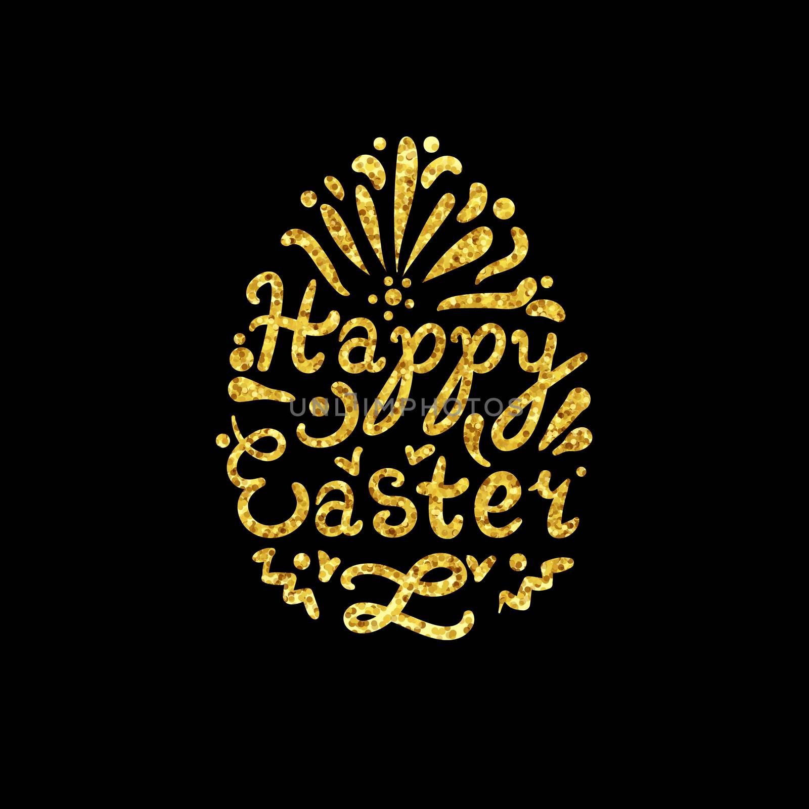 Vintage Happy Easter lettering by barsrsind