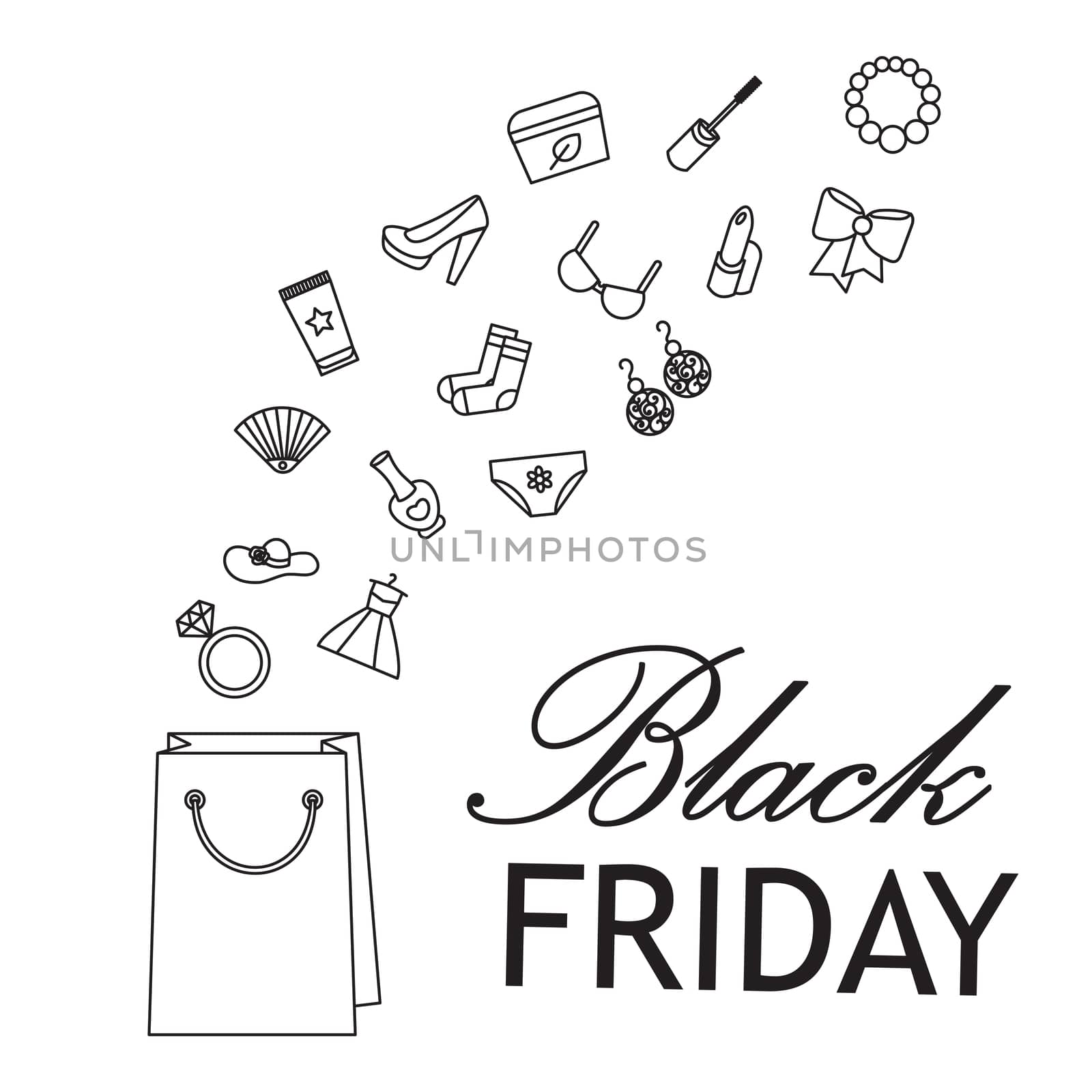 Black Friday Sale Trendy Banner. Shopping Promo. Vector