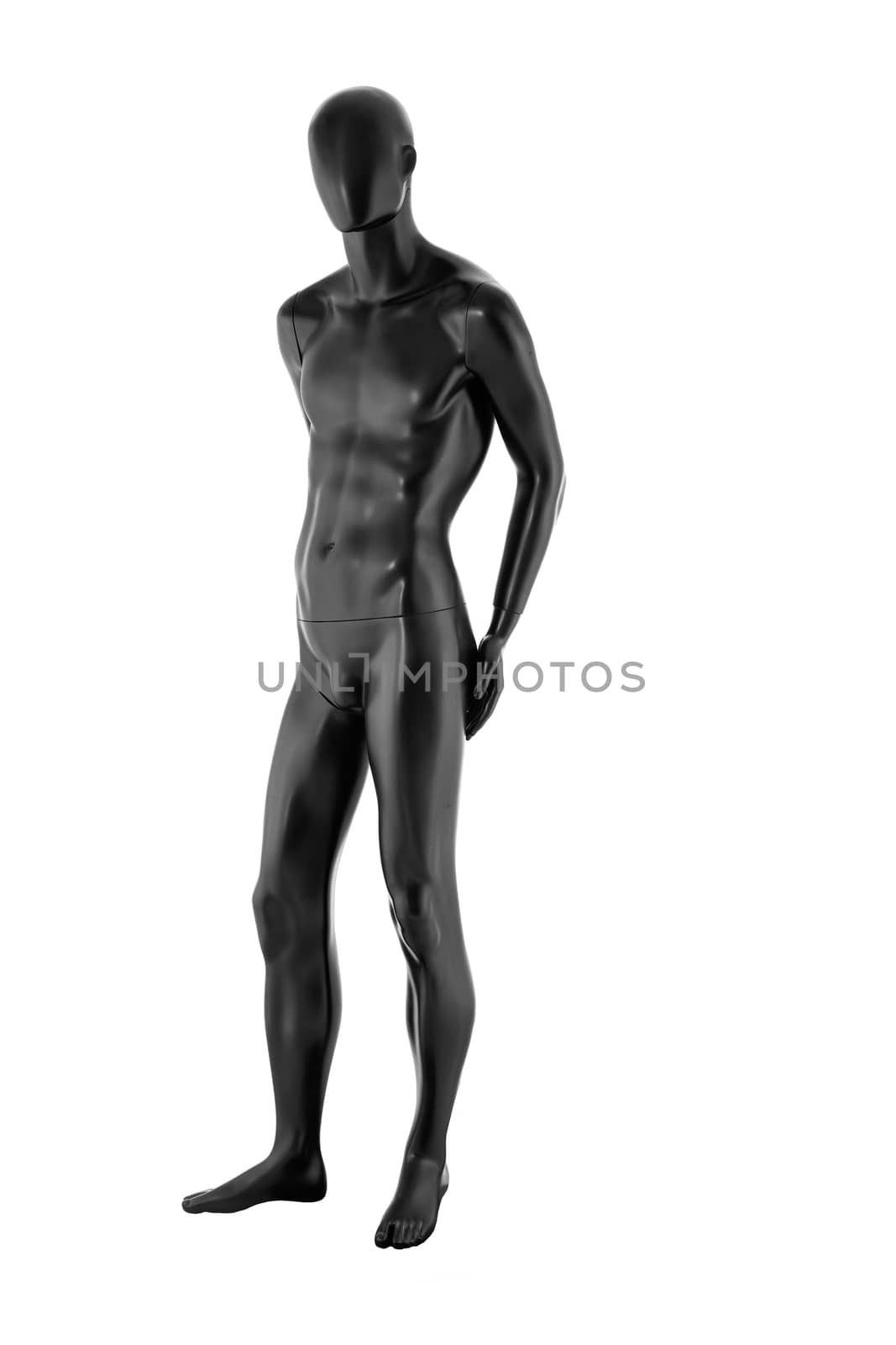 Gloss color mannequin male isolated on white background