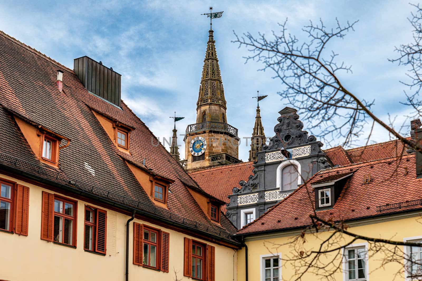 Clocks on the tower of  Sankt Gumbertus church, Ansbach by seka33