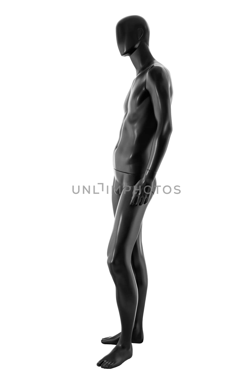 Gloss color mannequin male isolated on white background