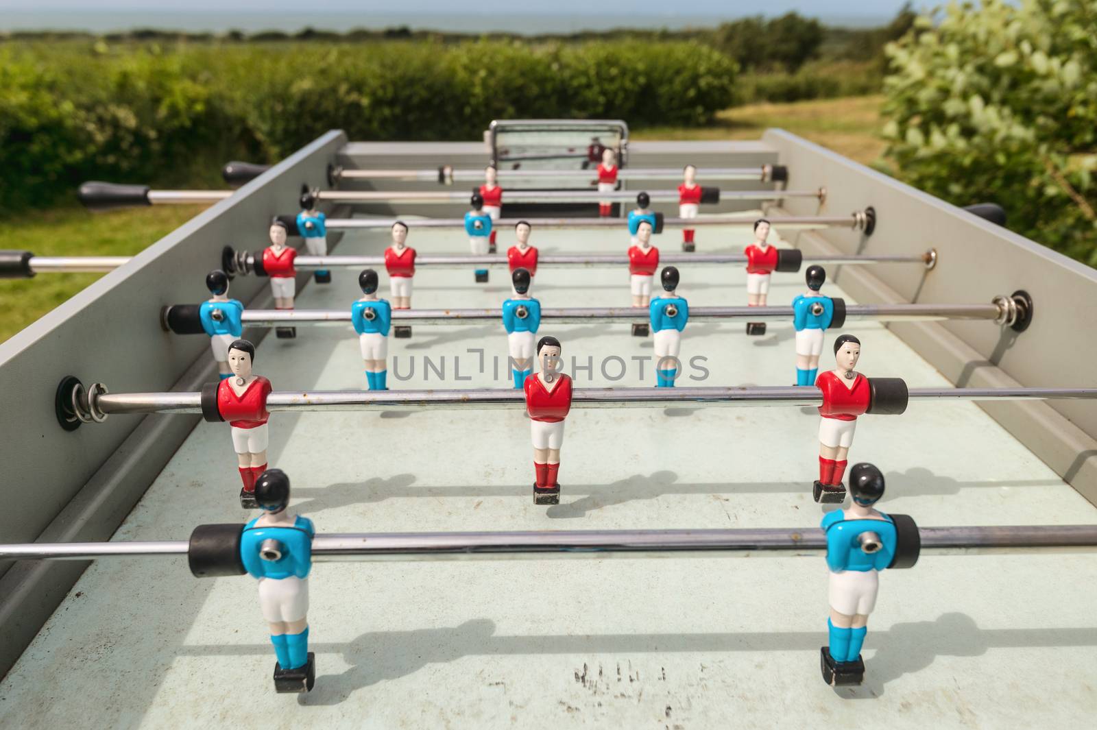 Outdoor table football, baby foot or baby soccer by mbruxelle