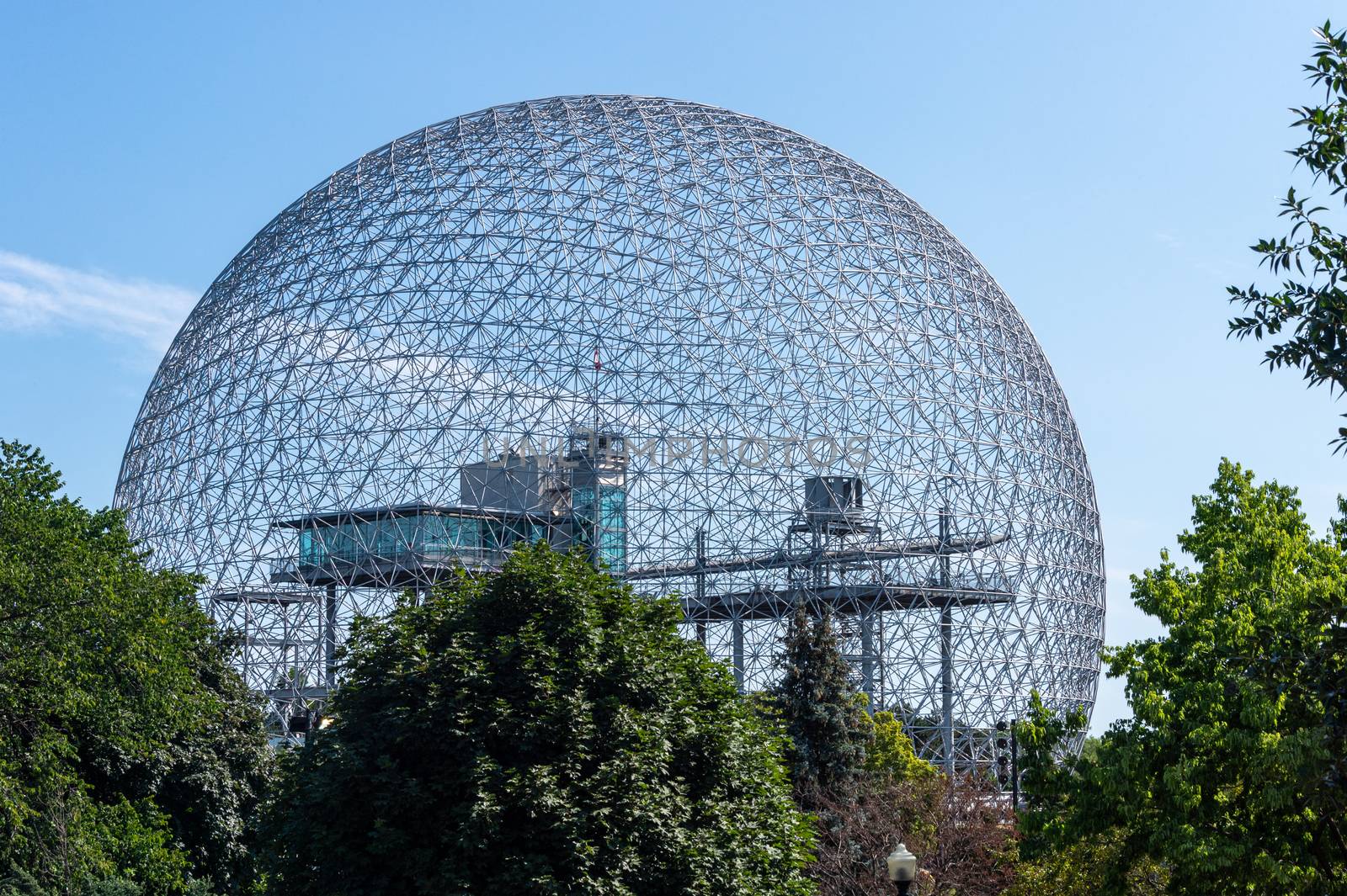 Montreal Biosphere over blue sky in the summertime (2019)