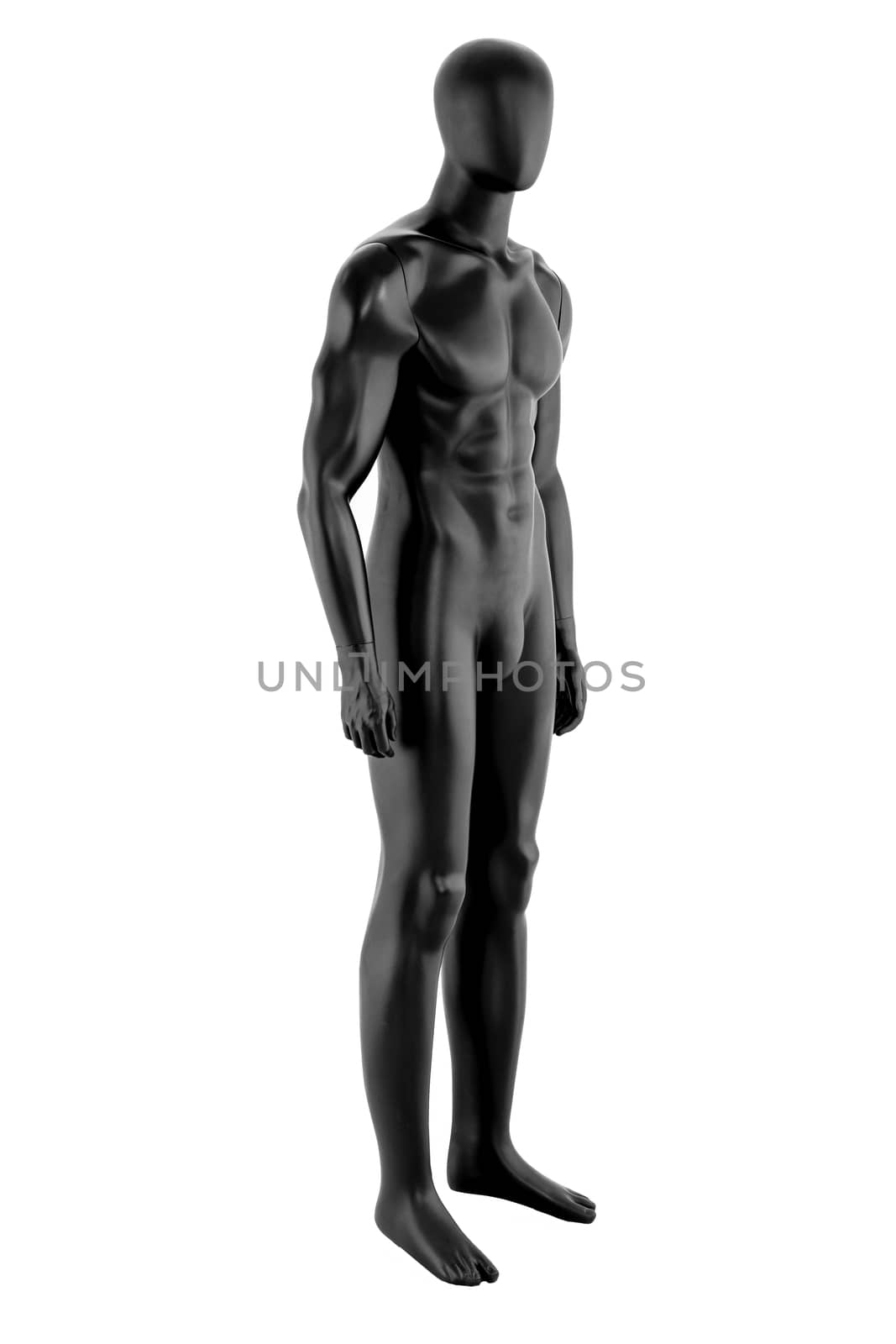 Gloss color mannequin male isolated on white background